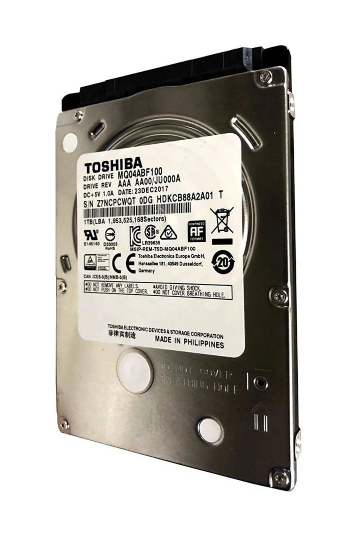 Toshiba 2.5 1TB 128MB 5400RPM MQ04ABF100 Dahili Disk