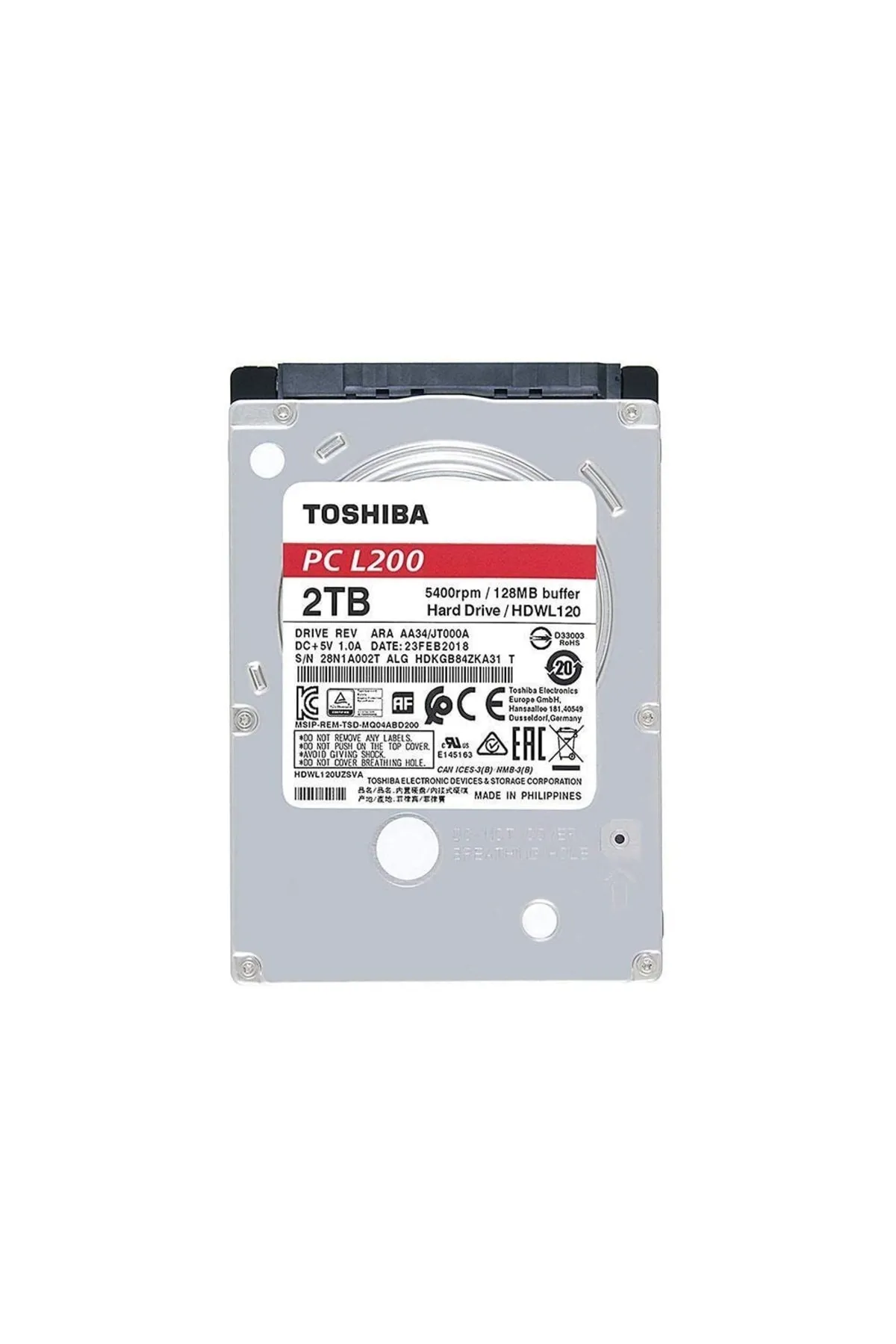 Toshiba 2,5'' 2tb L200 Sata 3.0 128mb Önbellek 5400rpm 7mm Harddisk