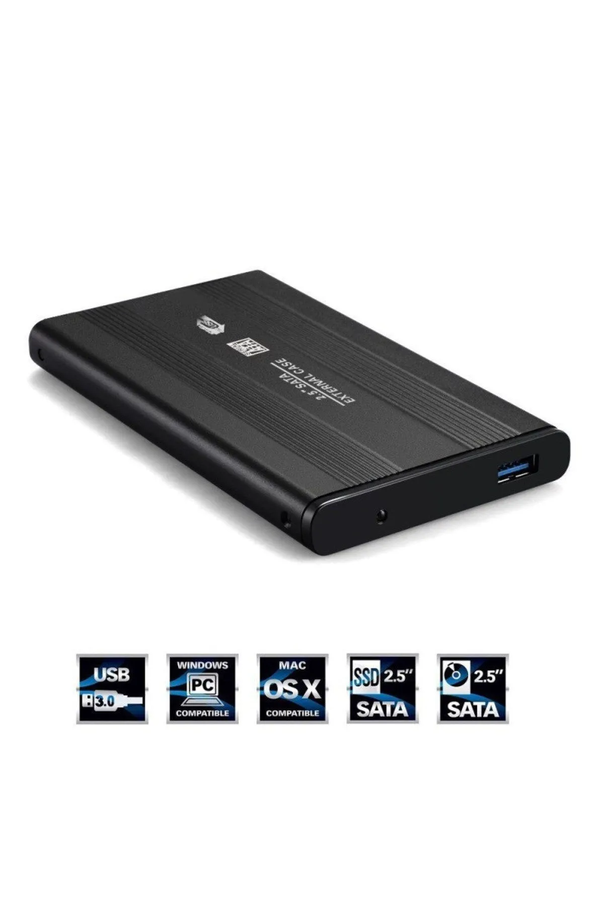 HİQONİC 2.5 Inç Usb 2.0 Sata Harddisk Hdd Kutusu Aluminyum Metal Kasa