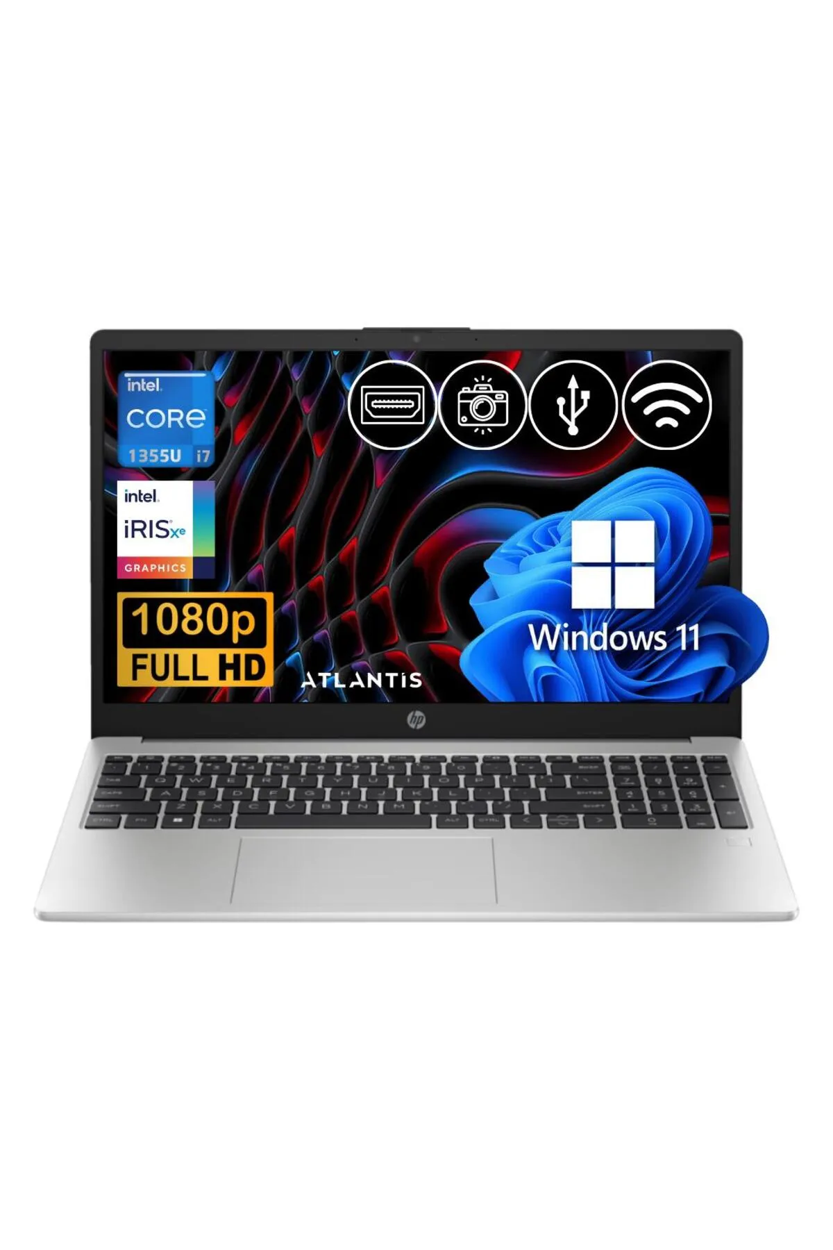 HP 250 G10 Intel Core i7 1355U 32GB 512 GB M.2 SSD 8A541EA ATL33 15.6" W11 Pro Taşınabilir Bilgisaya