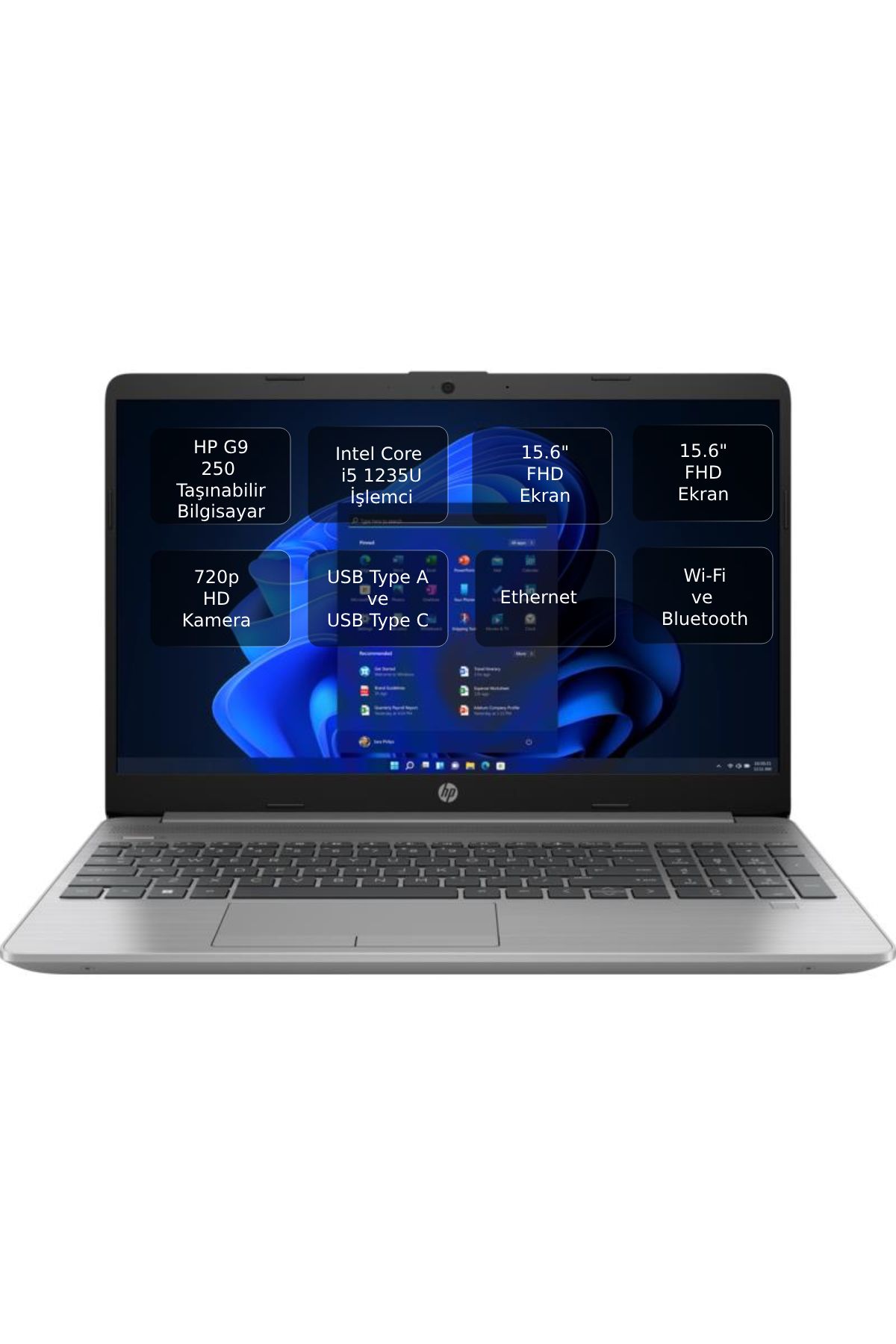 HP 250 G9 Intel i5 1235U 16GB 512GB SSD 15.6" FHD Win 11 Pro 6Q8M5ES WZO3