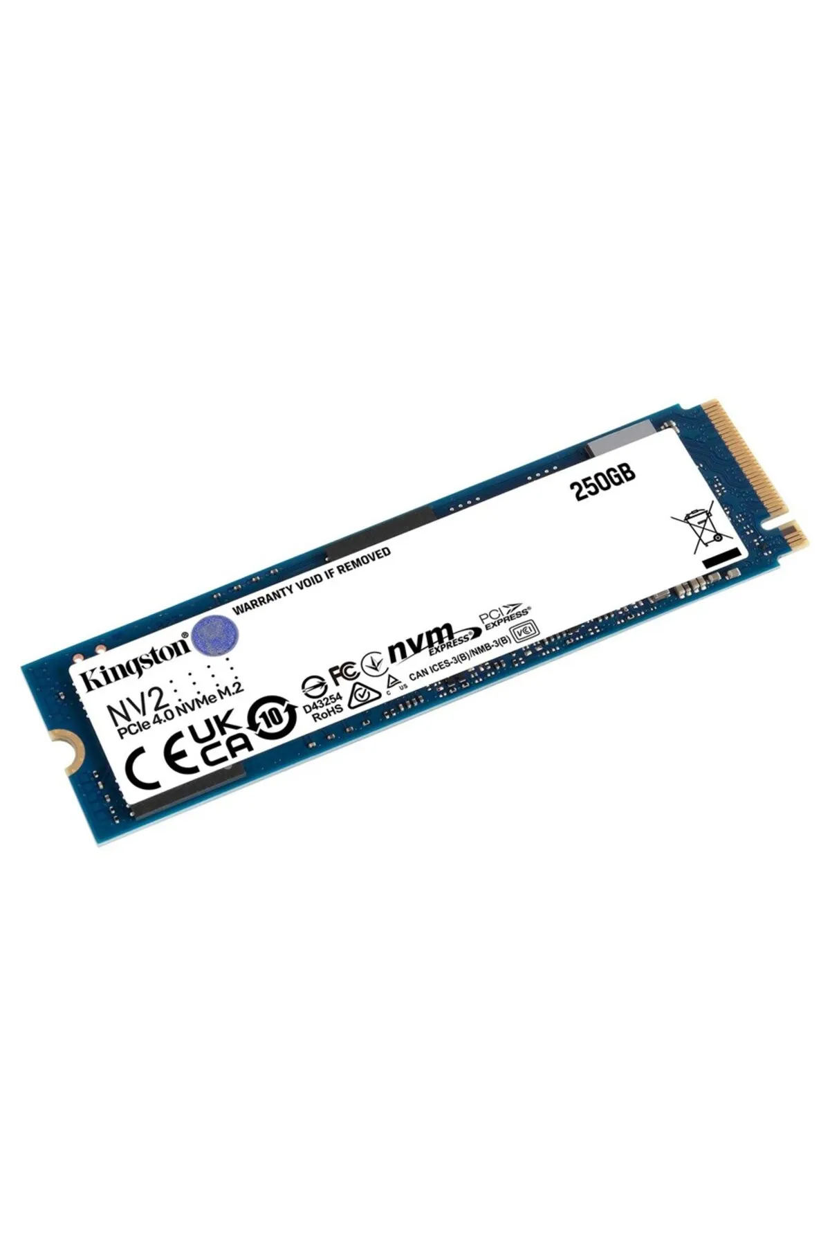 Kingston 250gb Nv2 Snv2s/250g 3000/1300mb/s M.2 Nvme Ssd