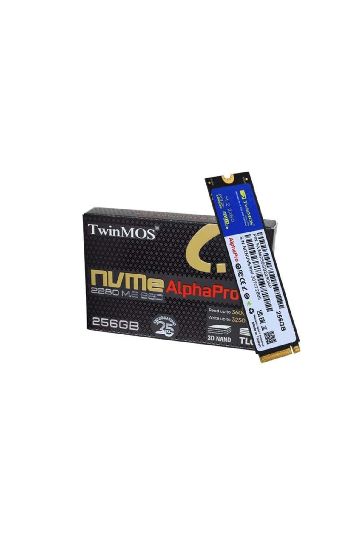 TwinMOS 256 GB TWINMOS M.2 PCIE NVME 3600/3250 NVMe256GB2280AP