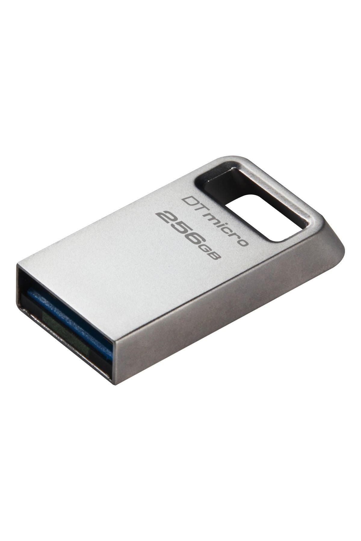 Kingston 256gb Datatraveler Micro Dtmc3g2/256gb 200mb/s Metal Usb 3.2 Gen 1 Usb Flash Bellek