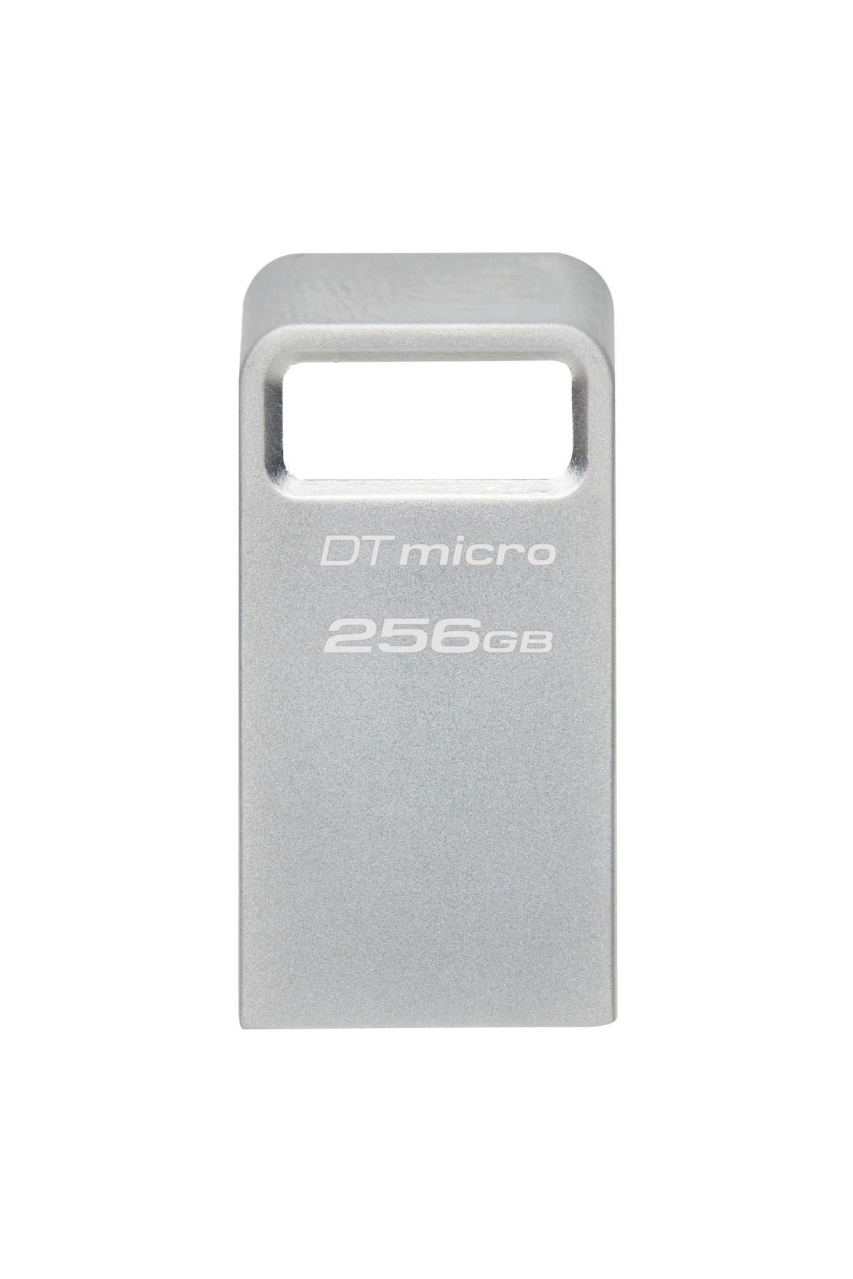 Kingston 256gb Datatraveler Micro Dtmc3g2/256gb 200mb/s Metal Usb 3.2 Gen 1 Usb Flash Bellek