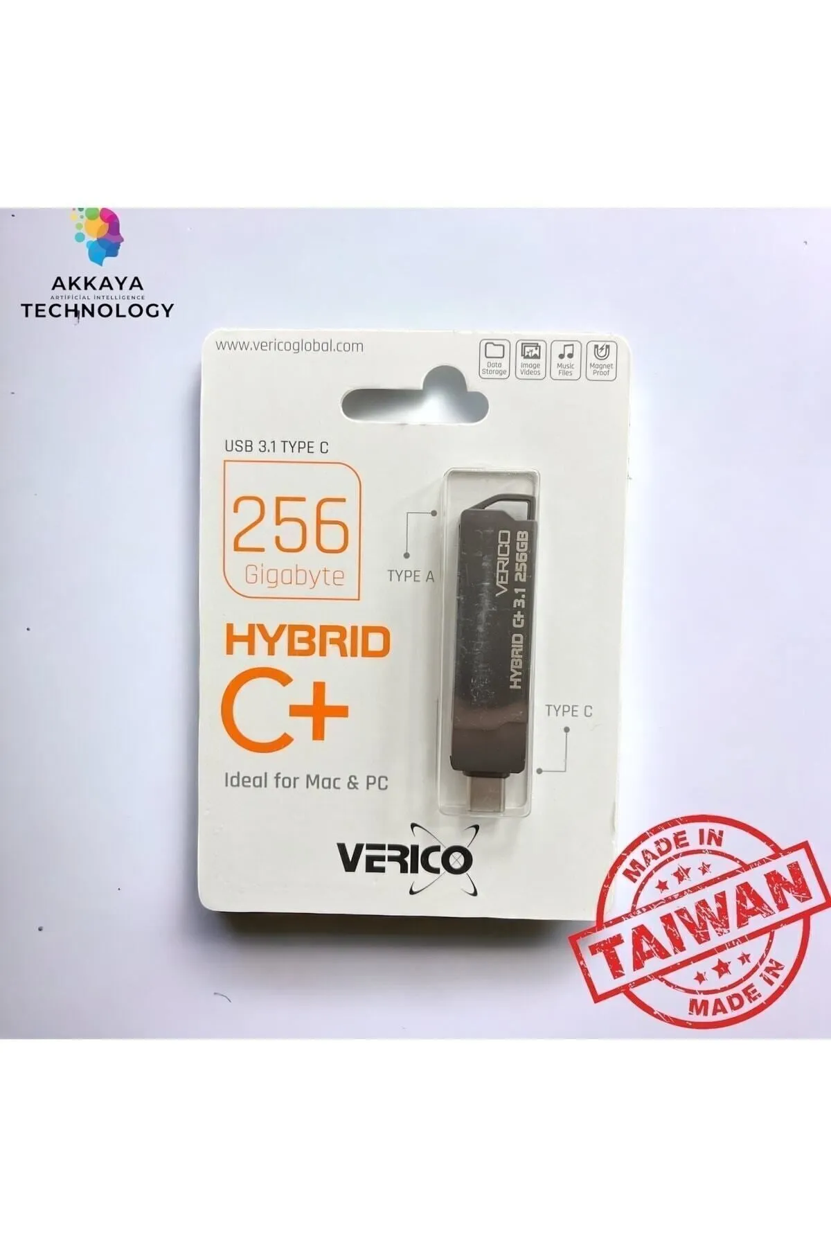 Verico 256gb Hybrid 3.1 Usb Type-c Flash Bellek Akkaya Technology