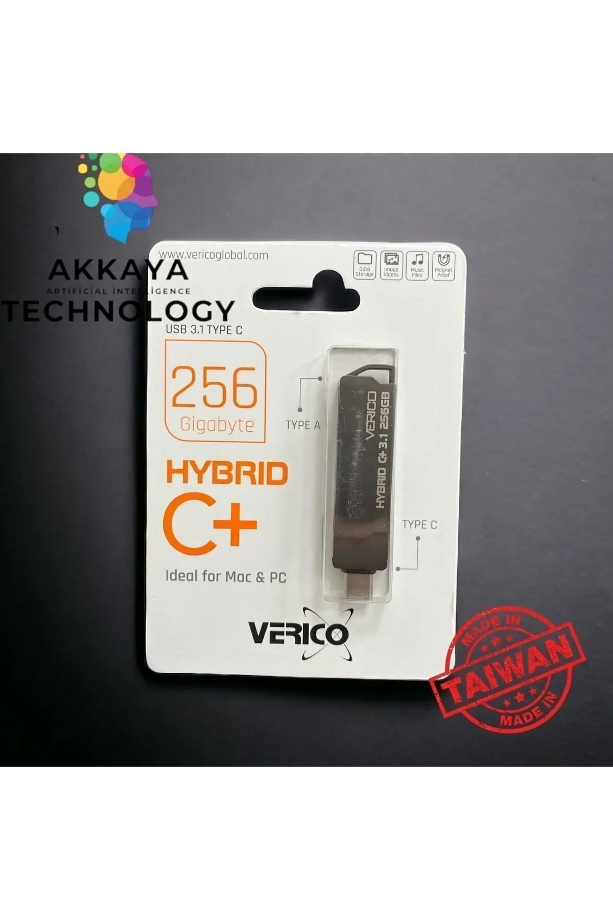 Verico 256gb Hybrid 3.1 Usb Type-c Flash Bellek Akkaya Technology