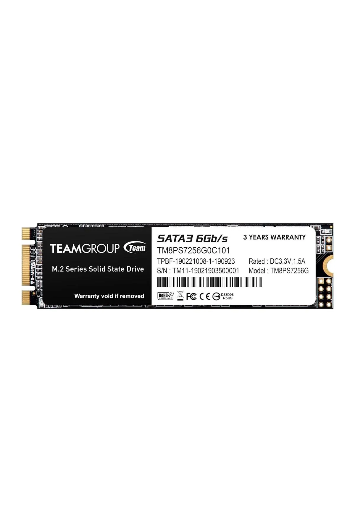 TEAM 256gb M.2-2280 Sata3 Ms30 Ssd (tm8ps7256g0c101)