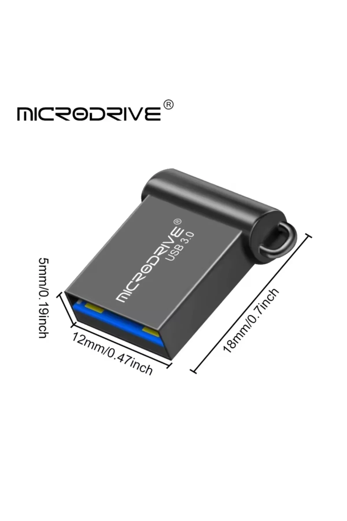 MicroDrive 256Gb.Usb 3.0 Hızlı Usb Flash Bellek Metal Minik Sağlam