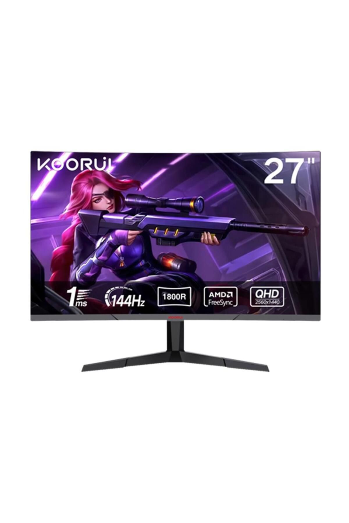 Koorui 27" 27e6qc 144hz 1ms Va Qhd (HDMI, DİSPLAYPORT) Curved Gaming Monitör