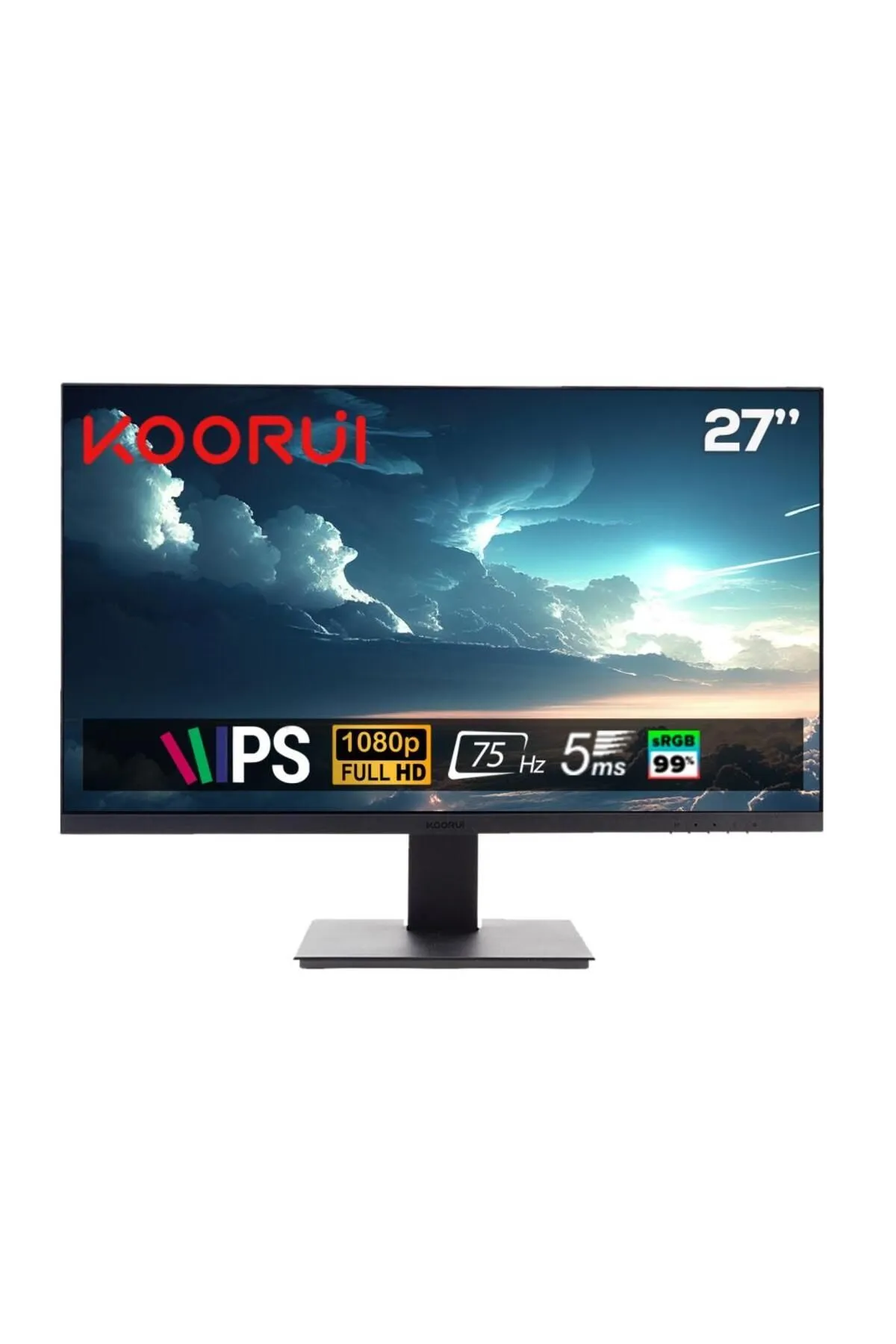 Koorui 27" 27N1 75Hz 5ms IPS FHD (HDMI, VGA) Monitör