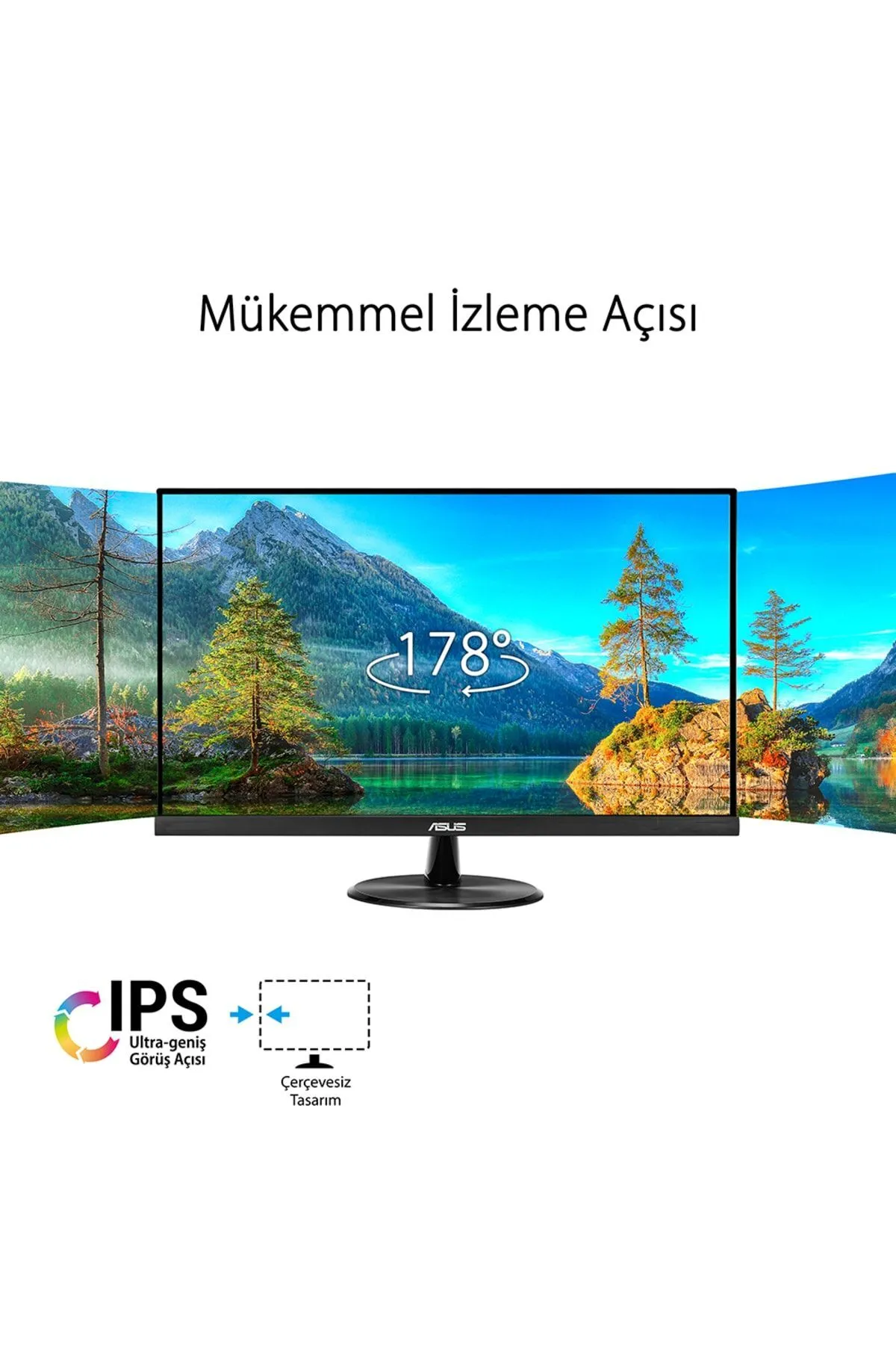 Asus 27" Asus VP279HE 1ms 75Hz VGA HDMI Vesa Siyah Monitör