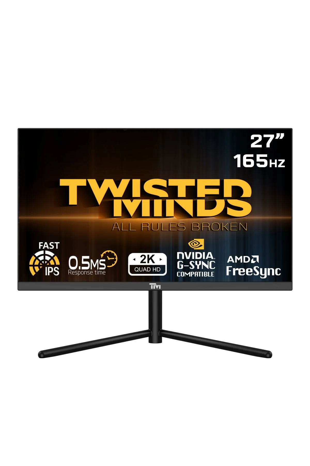 Twisted Minds 27" TM27QHD165IPS QHD 2K 165HZ 0,5MS HDMI DP HDR400 FAST IPS RGB GAMING MONİTÖR