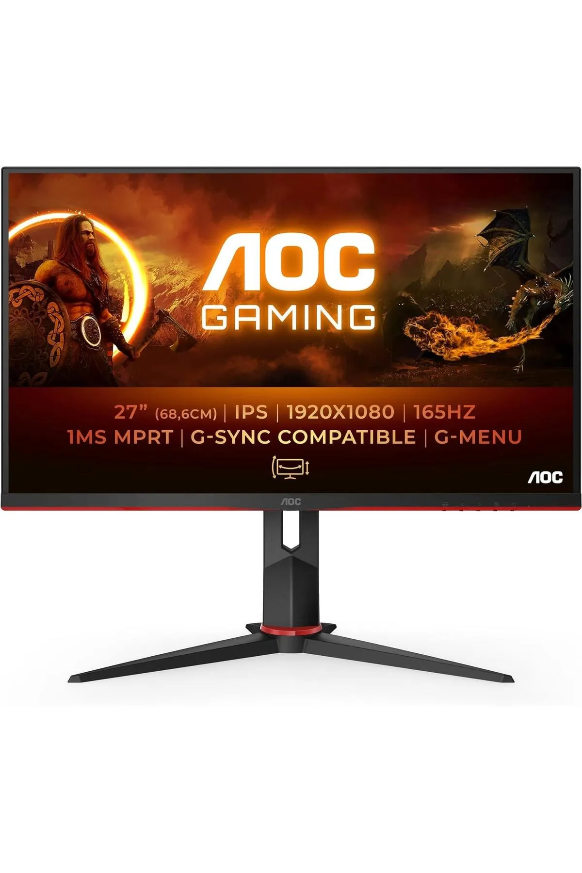 AOC 27G2SP 27" 1 ms Full HD Pivot IPS 165 Hz Oyuncu Monitörü