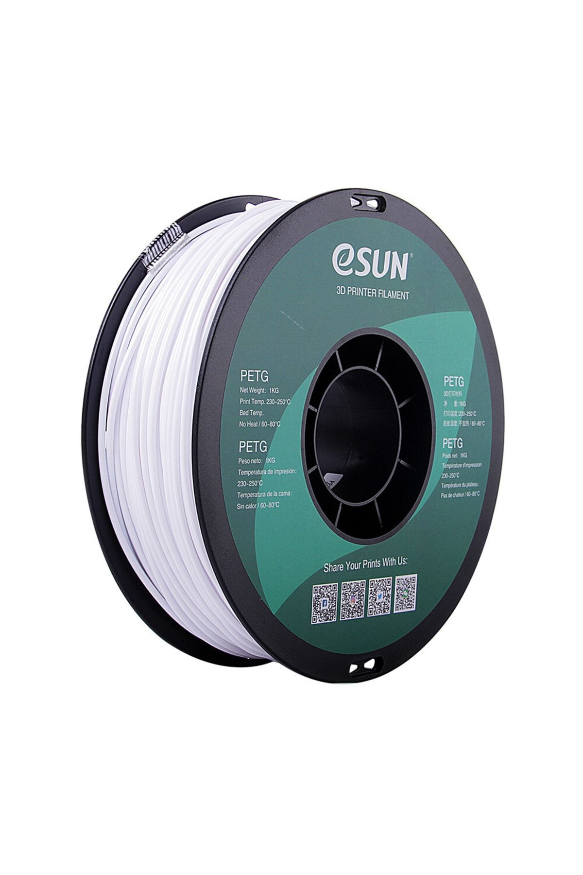 eSun 2,85 Mm Petg Yoğun Beyaz Filament (1 Kg)