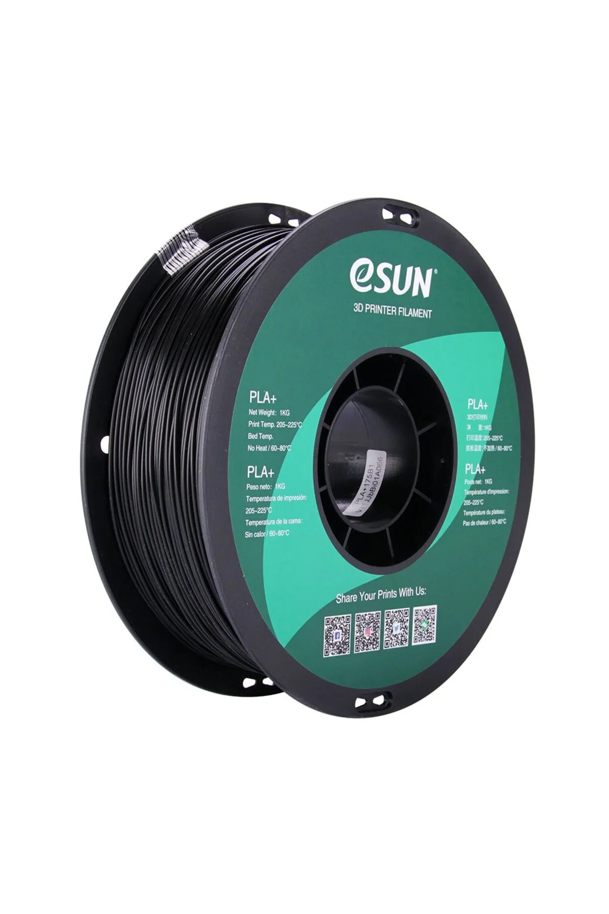 eSun 2,85 Mm Pla Plus (pla+) Siyah Filament (1 Kg)