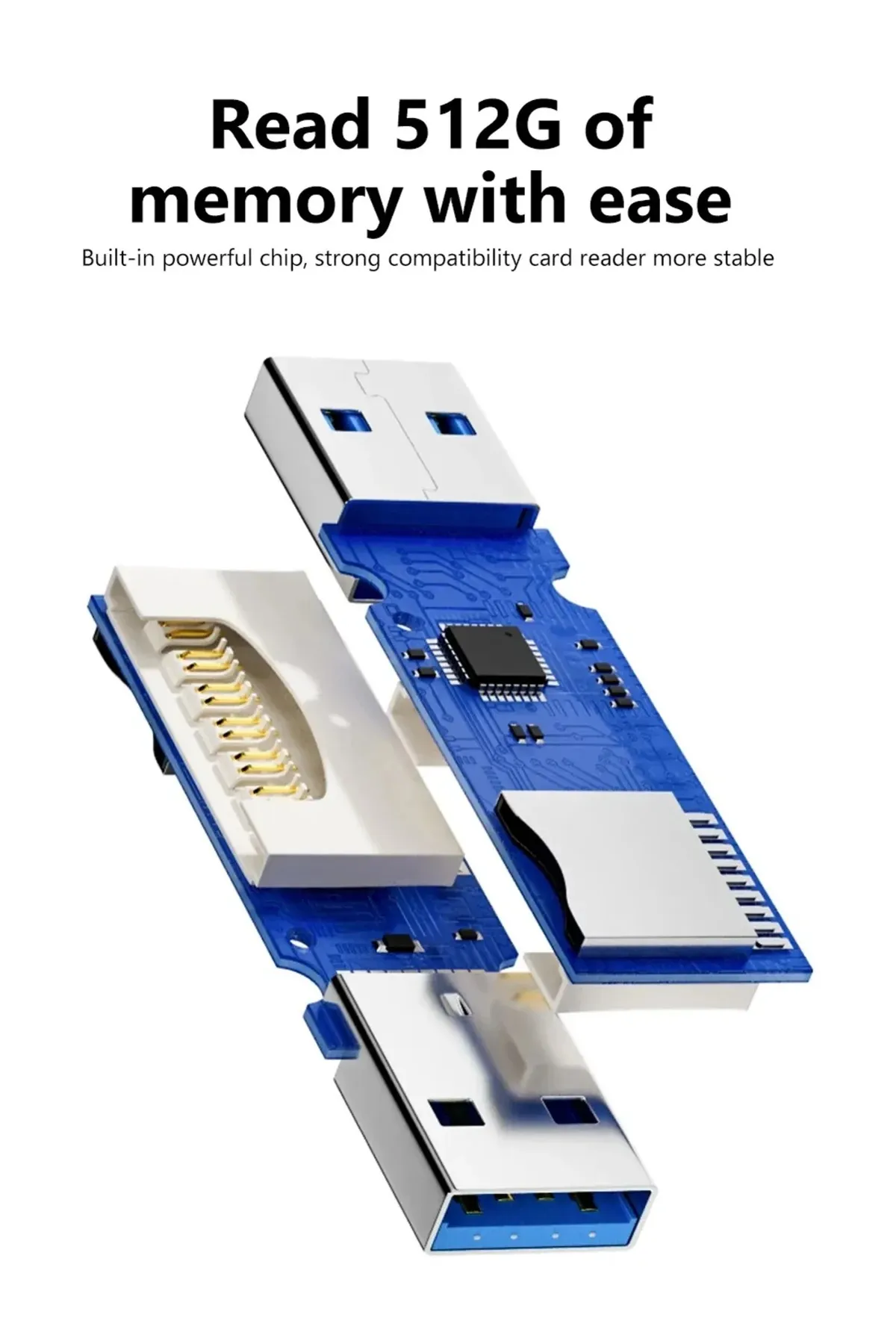 Techmi 2in1 USB 3.0 Micro SD Hafıza Kartı - TF Kart Okuyucu HUB Adaptör Veri Aktarıcı