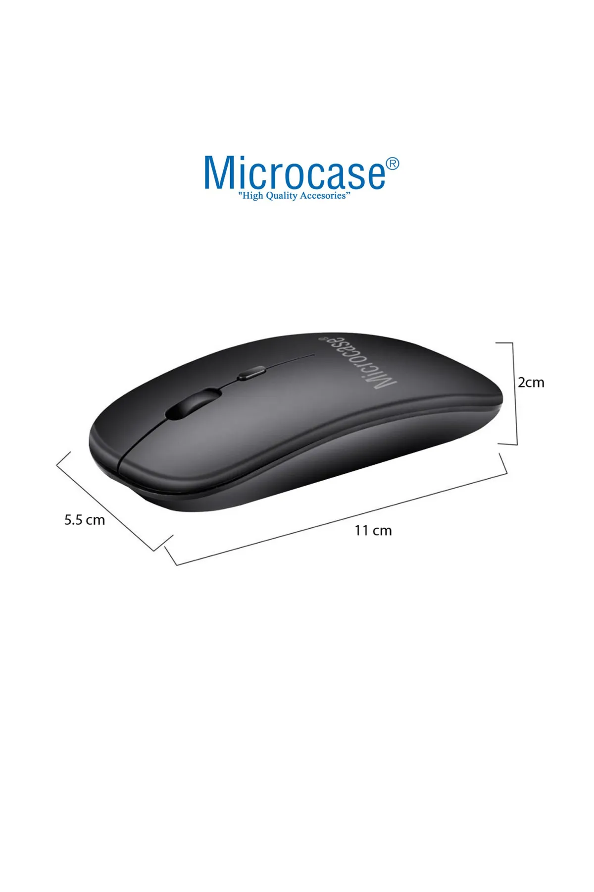 Microcase 2in1 Yuvarlak Tuşlu Bluetooth Kablosuz Klavye 800-1200-1600 DPI Bluetooth Kablosuz Mouse AL4812