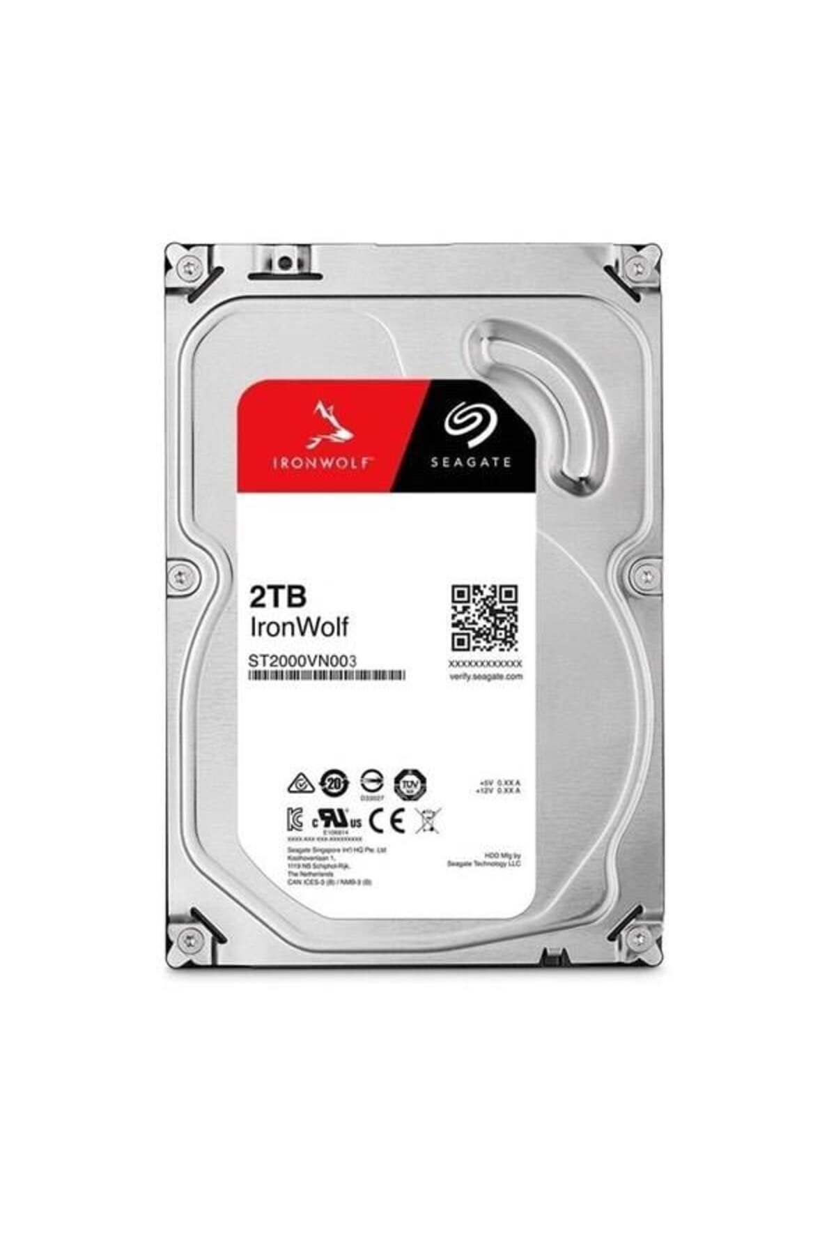 Seagate 2tb 3.5" Ironwolf St2000vn003 256gb 5900rpm Nas Diski (DİSTRİBÜTÖR GARANTİLİ)