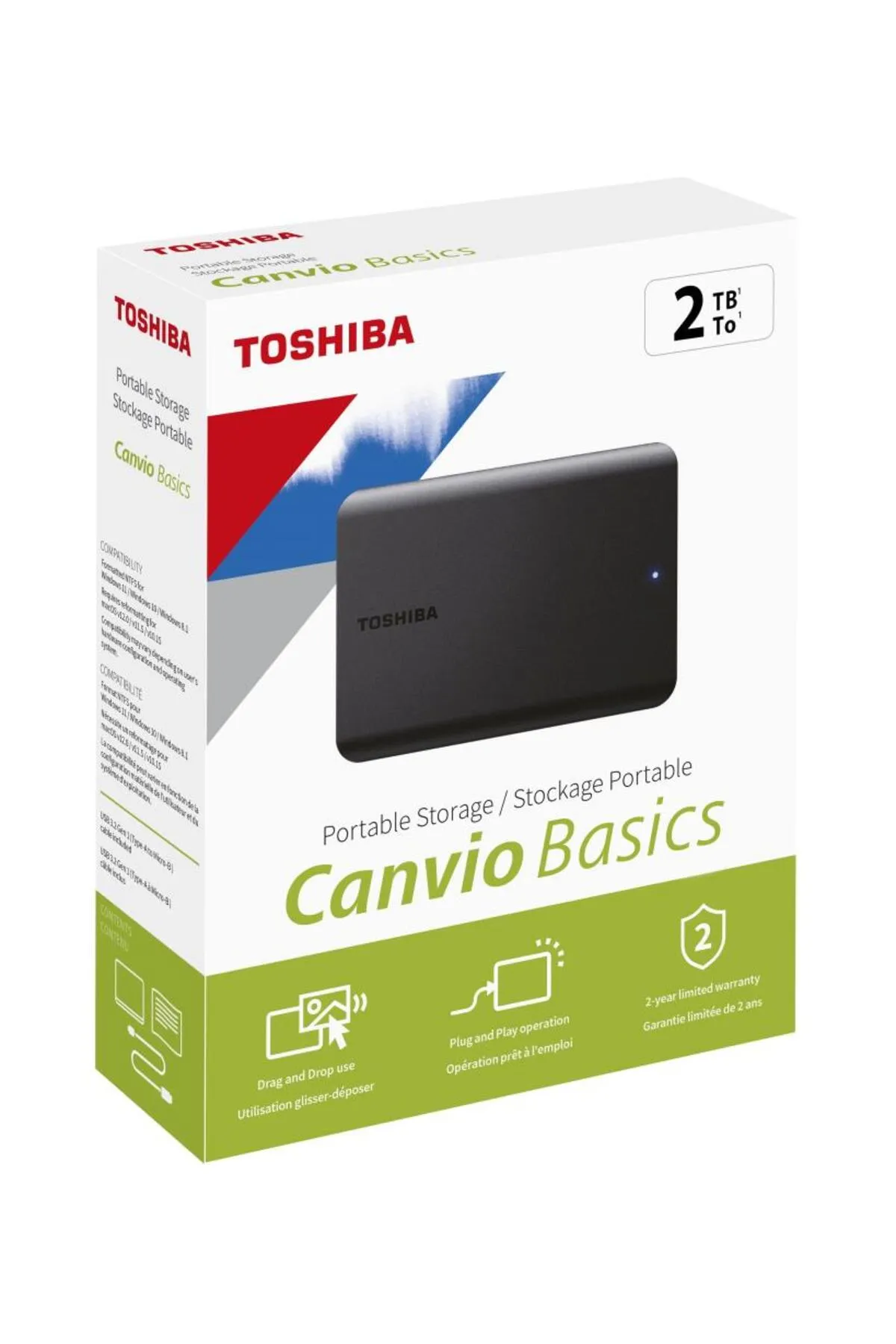 Toshiba 2tb Canvio Basic 2.5" Gen1 Usb 3.2 Harici Harddisk (HDTB520EK3AA)