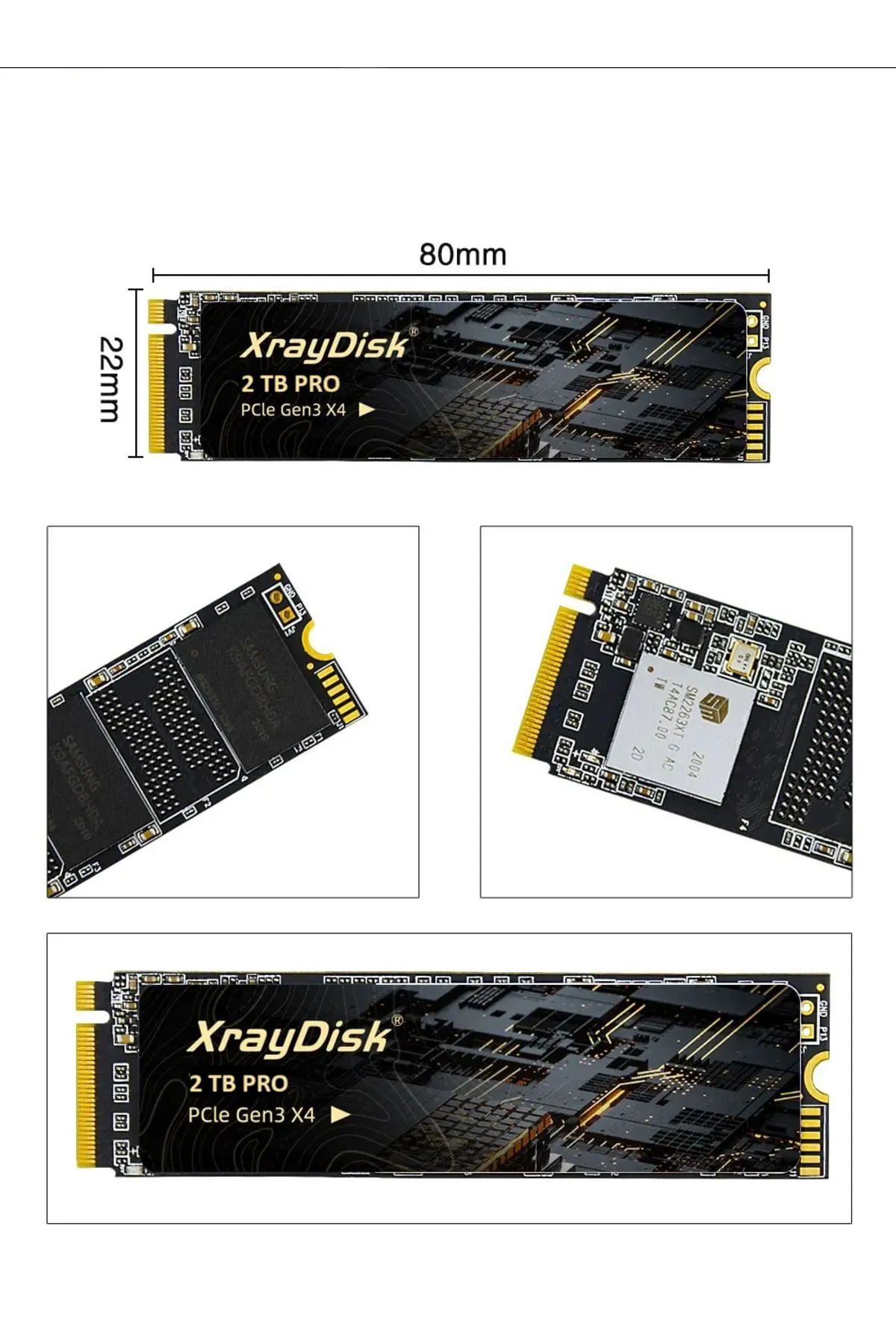 XrayDisk 2TB M2 Nvme PCIe 3x4 4000x2800 SSD