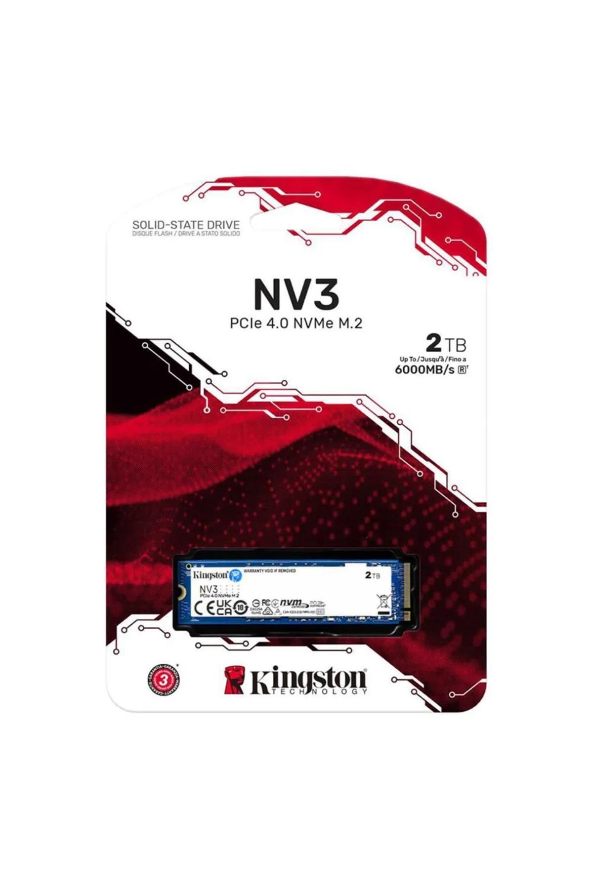 Kingston 2tb Nv3 Snv3s-2000g 6000-5000mb-s Pcı-express 4.0 M.2 Ssd Disk