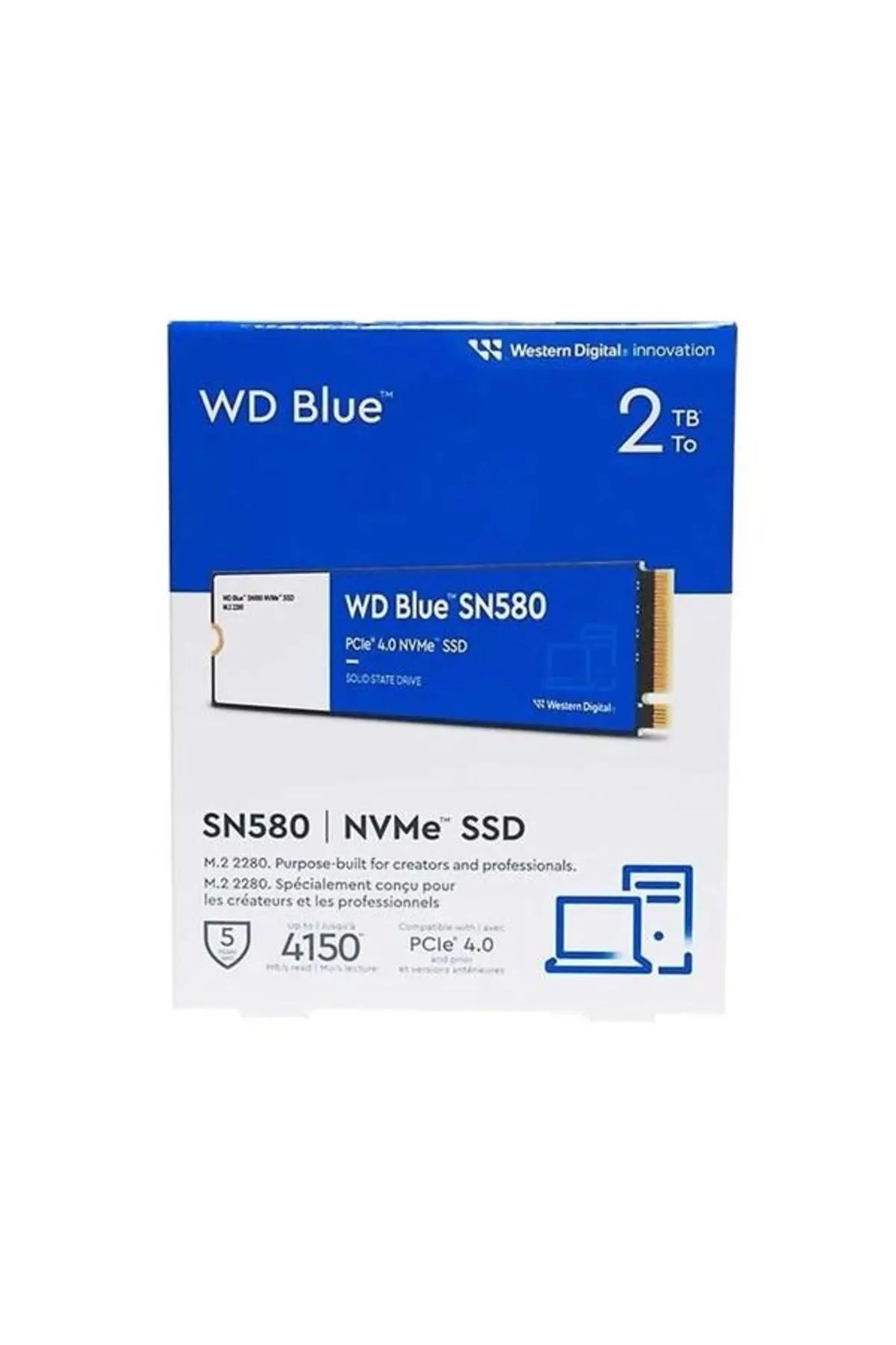 WD 2tb Sn580 S200t3b0e 4150- 4150mb/s M2 Nvme Gen4 Disk