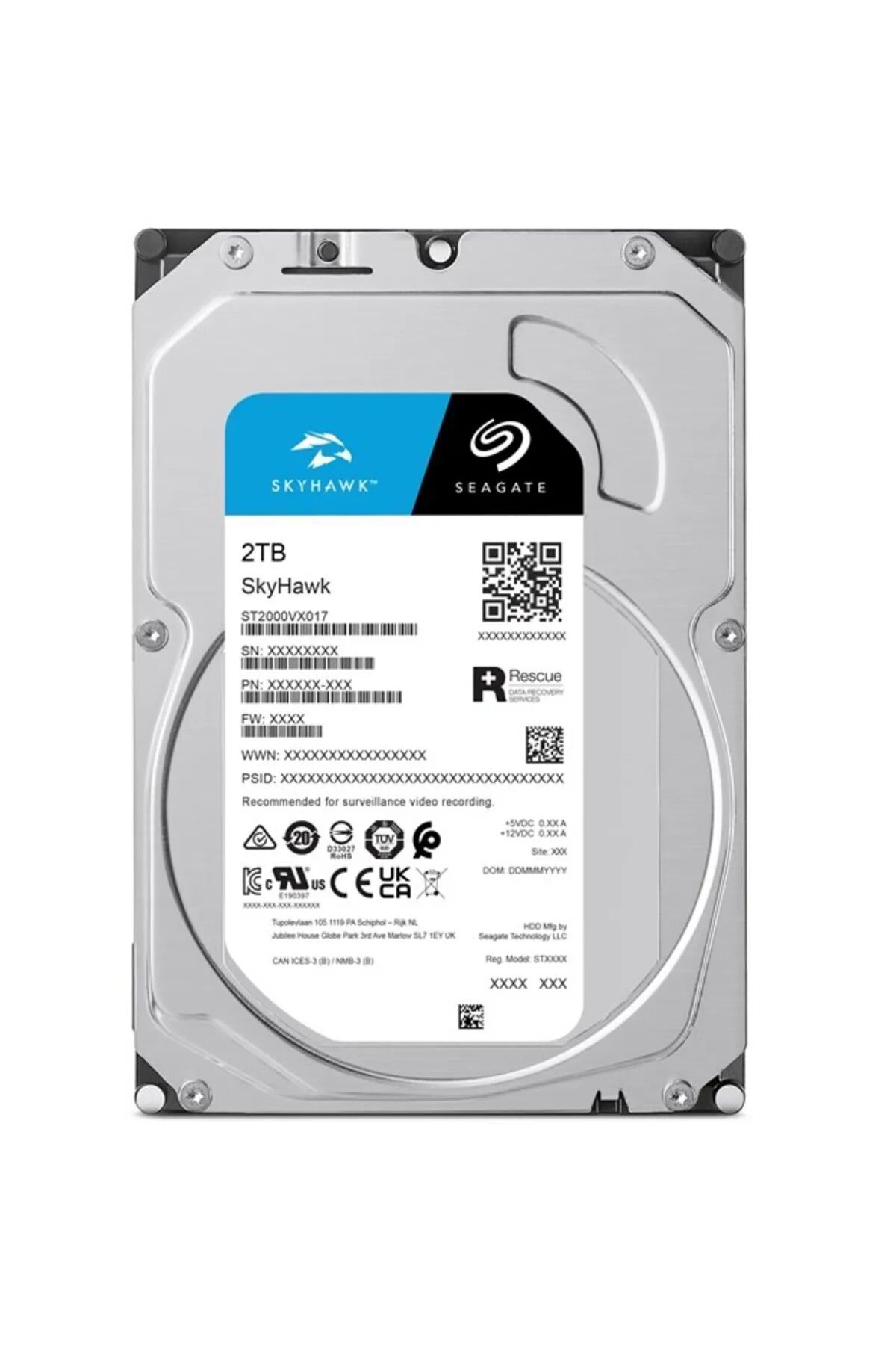 Seagate 2tb St2000vx008 Skyhawk 3,5" 64mb 5900rpm St2000vx008 Harddisk (İTHALAT)