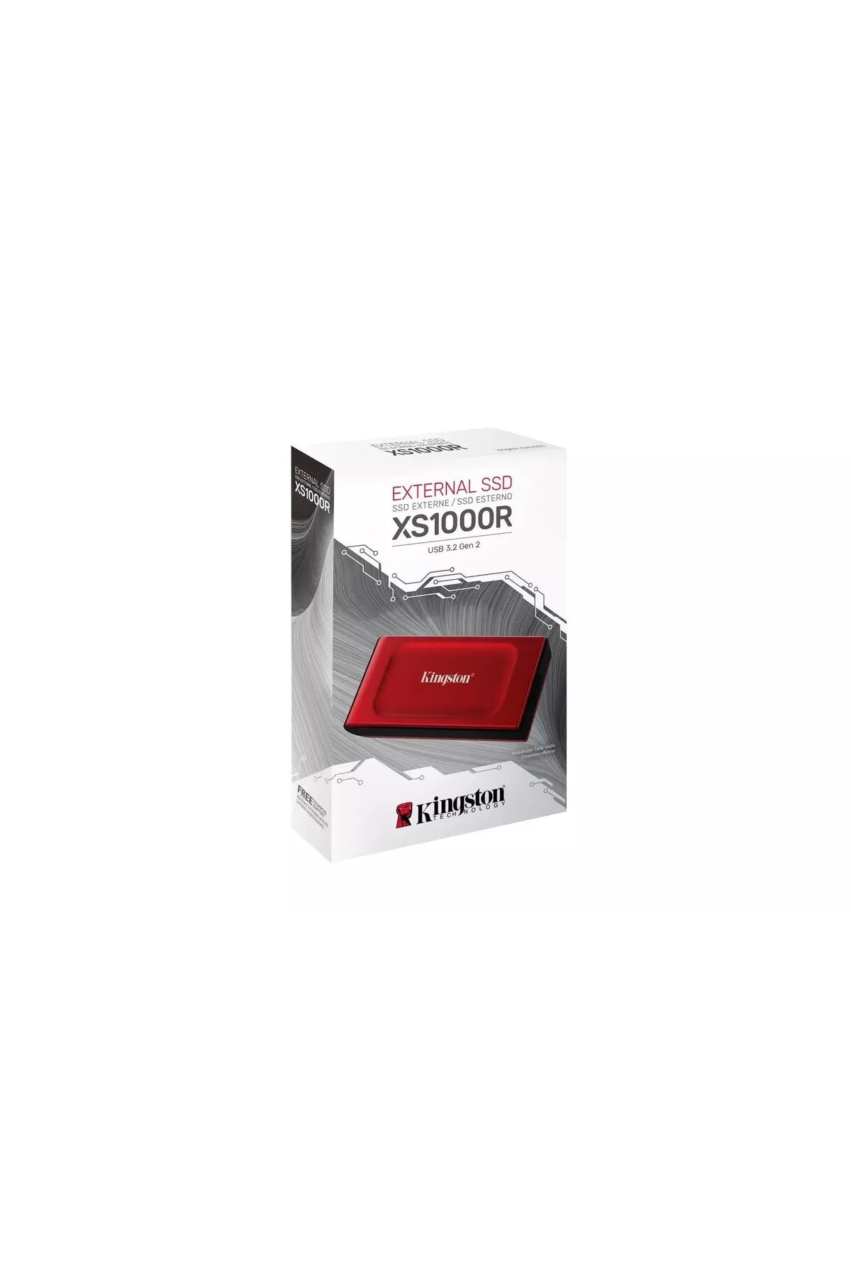 Kingston 2tb Xs1000 Sxs1000r-2000g Kırmızı Usb 3.2 Gen 2 Taşınabilir Ssd