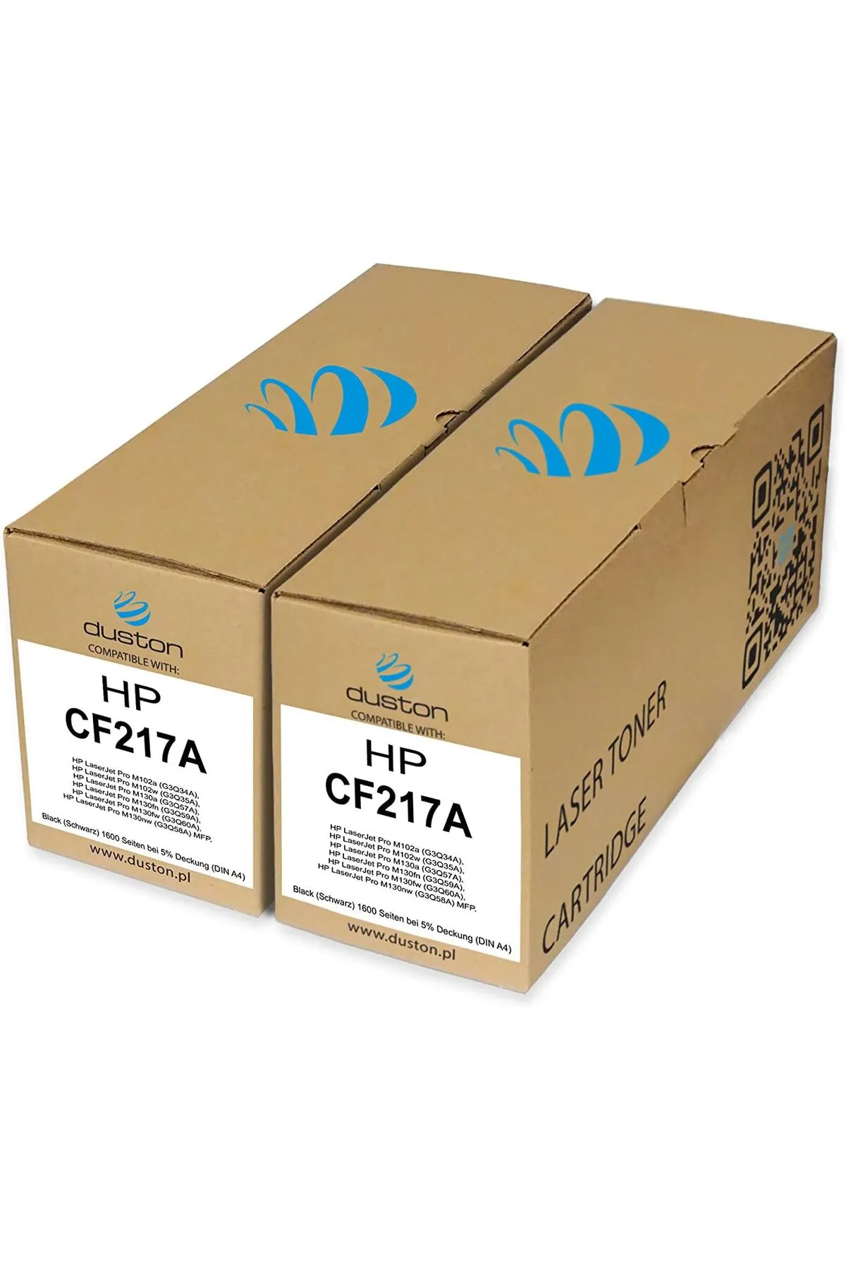 HP 2x CF217A black toner cartridge Duston, compatible with HP Laserjet Pro M102 M104 M130 M132