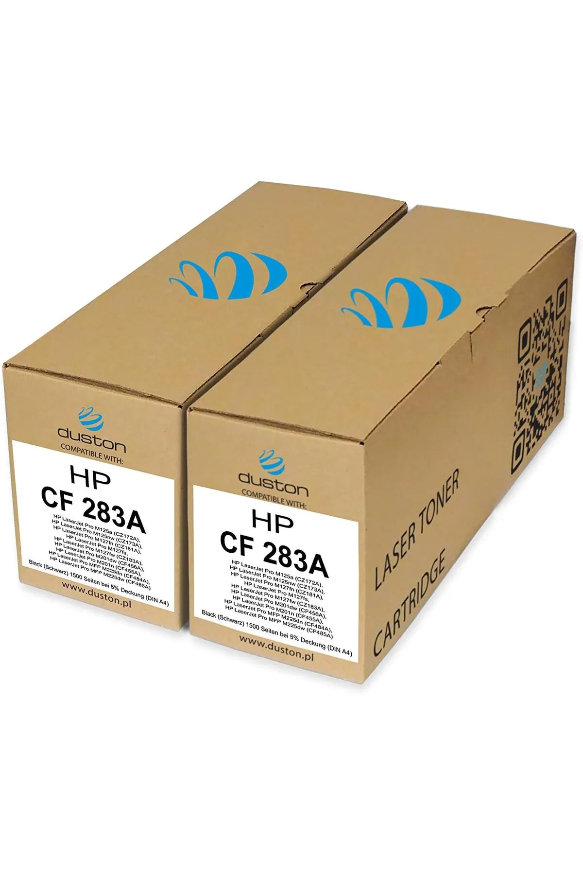 HP 2x CF283A, 83A black toner compatible with HP Laserjet M125 M126 M127F/ 201/ 225