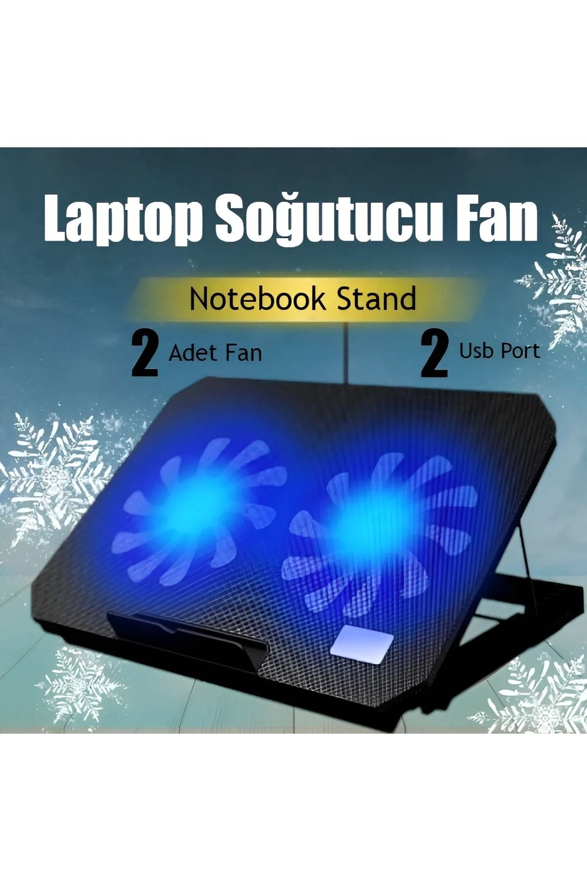 nextbuy 2x Fanlı Notebook Soğutucu Standı Ayarlanabilir Dizüstü Bilgisayar Laptop Tutucu Soğutma Fanı