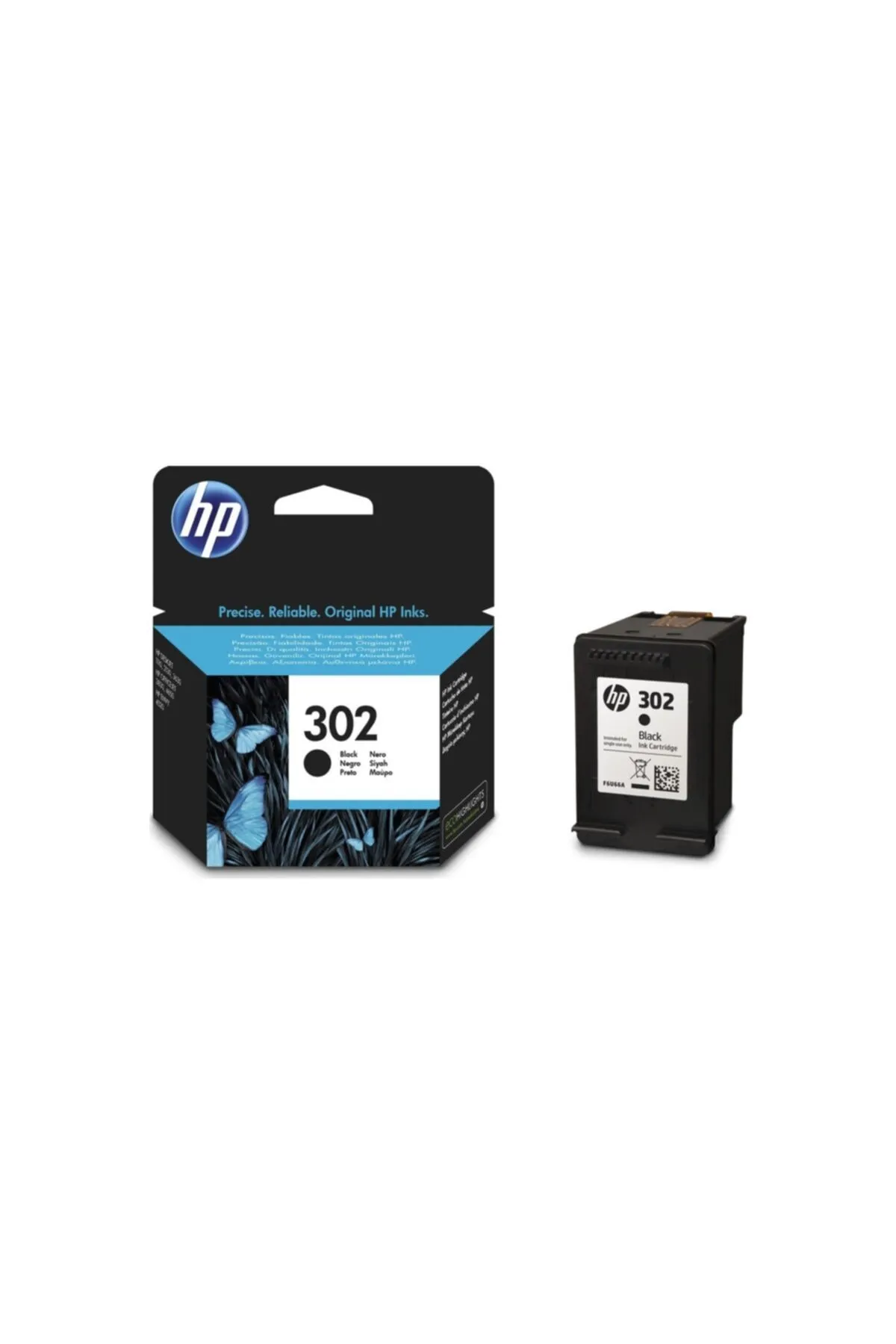 HP 302 Siyah Mürekkep Kartuşu F6U66AE