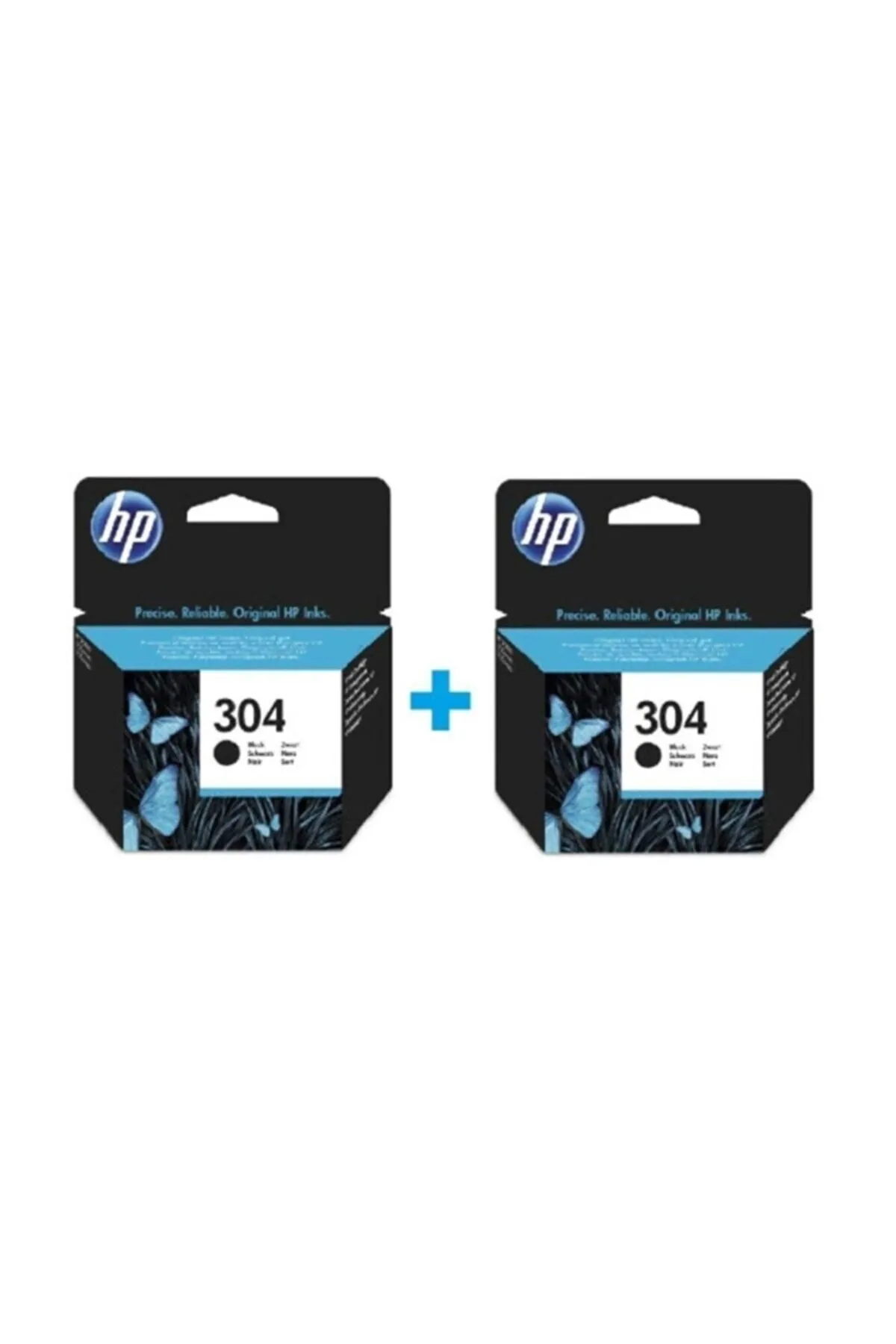 HP 304 Siyah Black Set 2 Adet Orijinal Kartuş N9k06ae