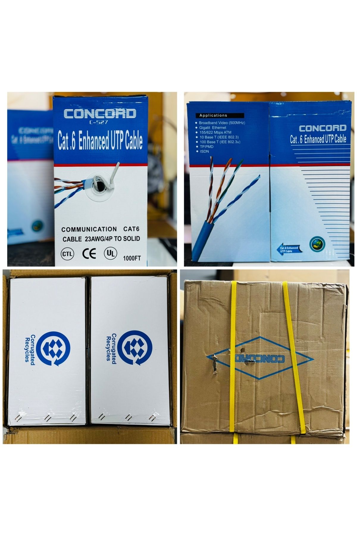 Concord 305mt Metre Cat6 23awg Kablo Ethernet I?nternet Network Ağ Ip Kamera Kablo