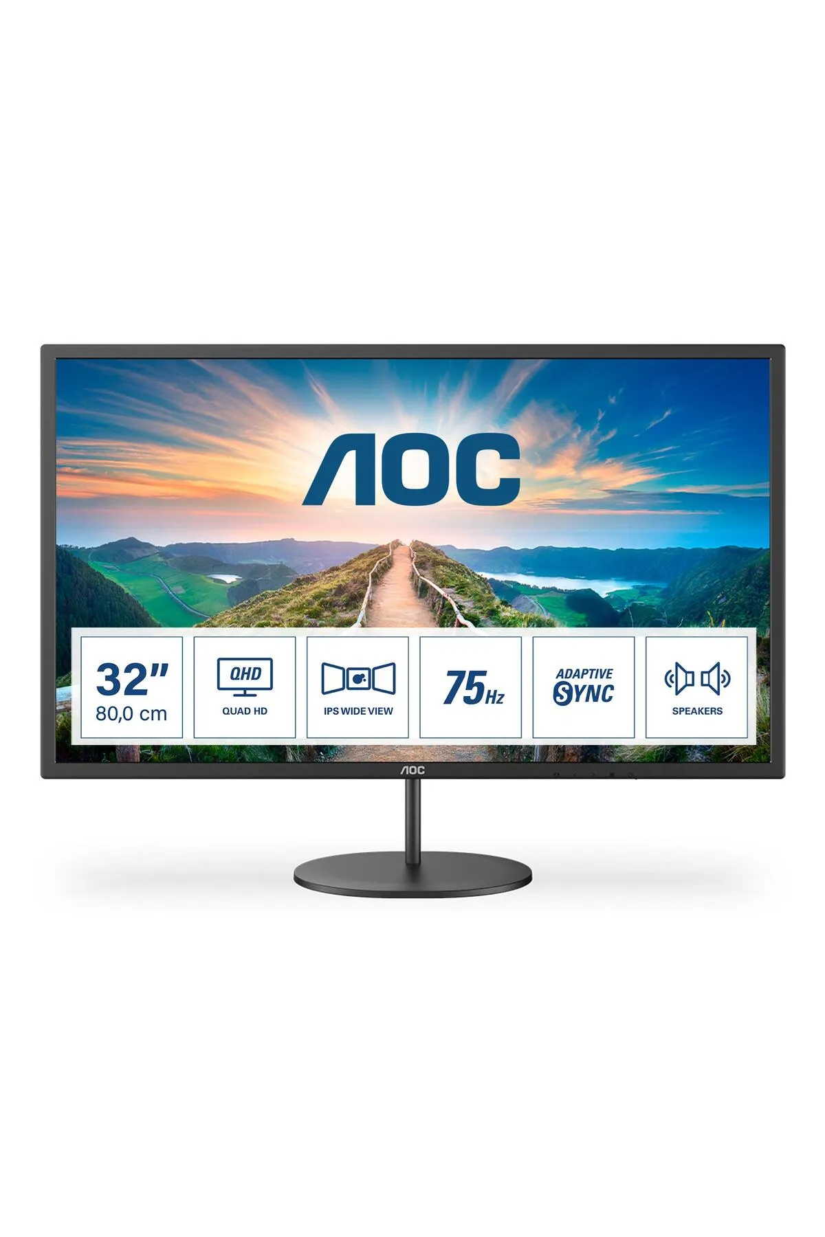 AOC 31.5" Ips Q32v4 4ms 75hz Hdmı-dp Kurumsal Monitör 2560x1440