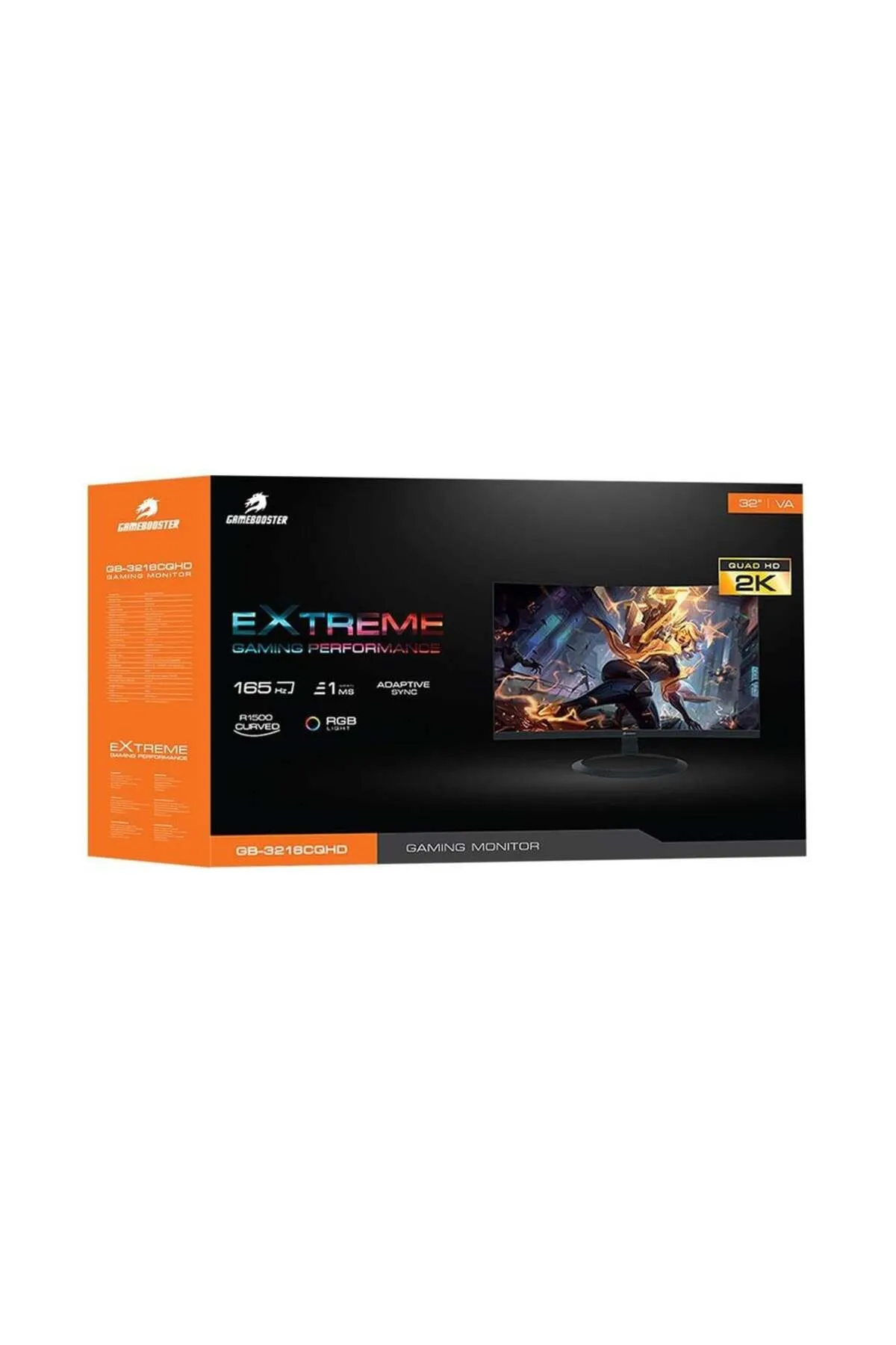 GameBooster 32" GB-3216CQHD 1Ms 165Hz QHD VA CURVED GAMING MONİTÖR