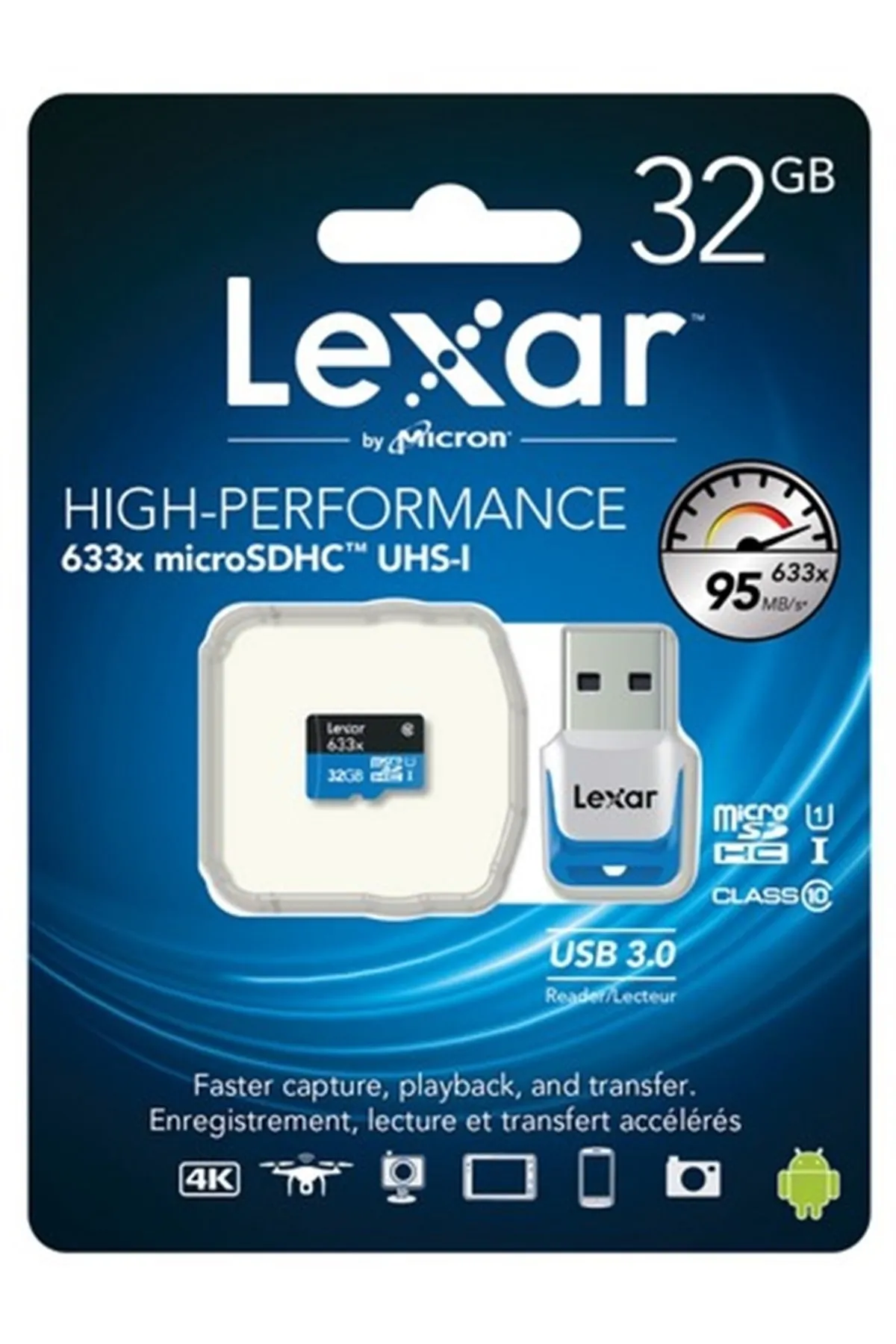 Lexar 32 Gb 633x 4k Micro Sd Hafıza Kartı (95 Mb/s)