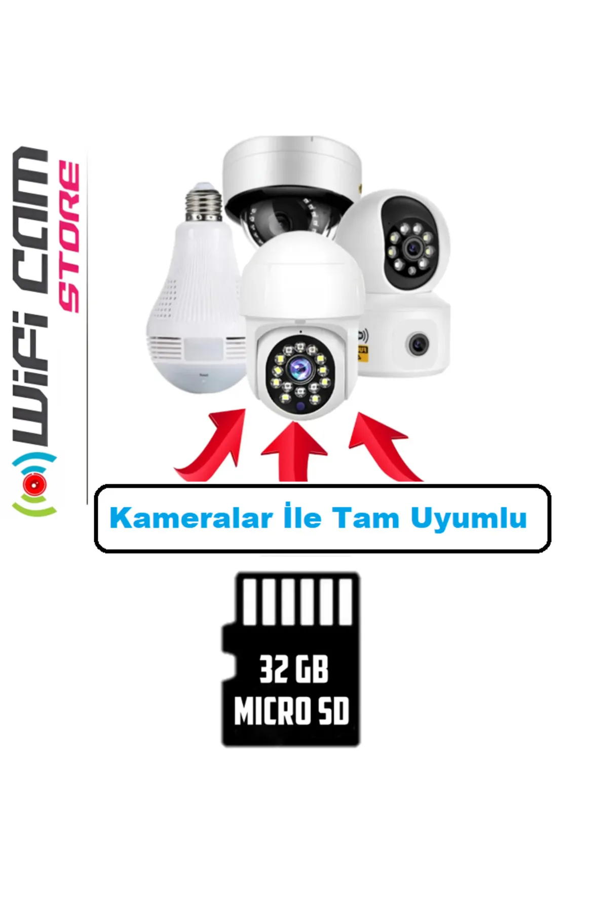 WİFİCAM 32 GB Hafıza Kartı Kameralar İle Uyumlu SD Kart