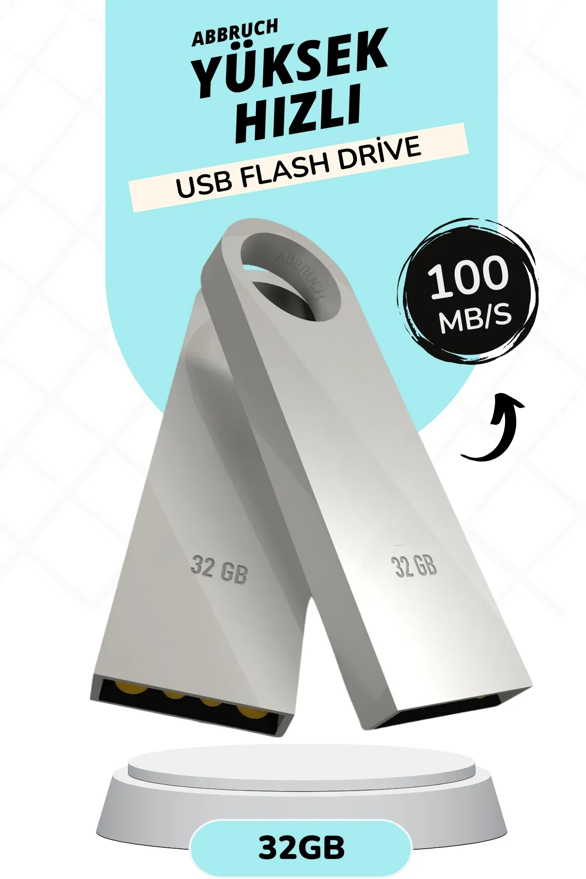 Abbruch 32 GB Ultra Hızlı Usb Flash Bellek Sürücü Metal Tasarım Data Traveler USB 3.0