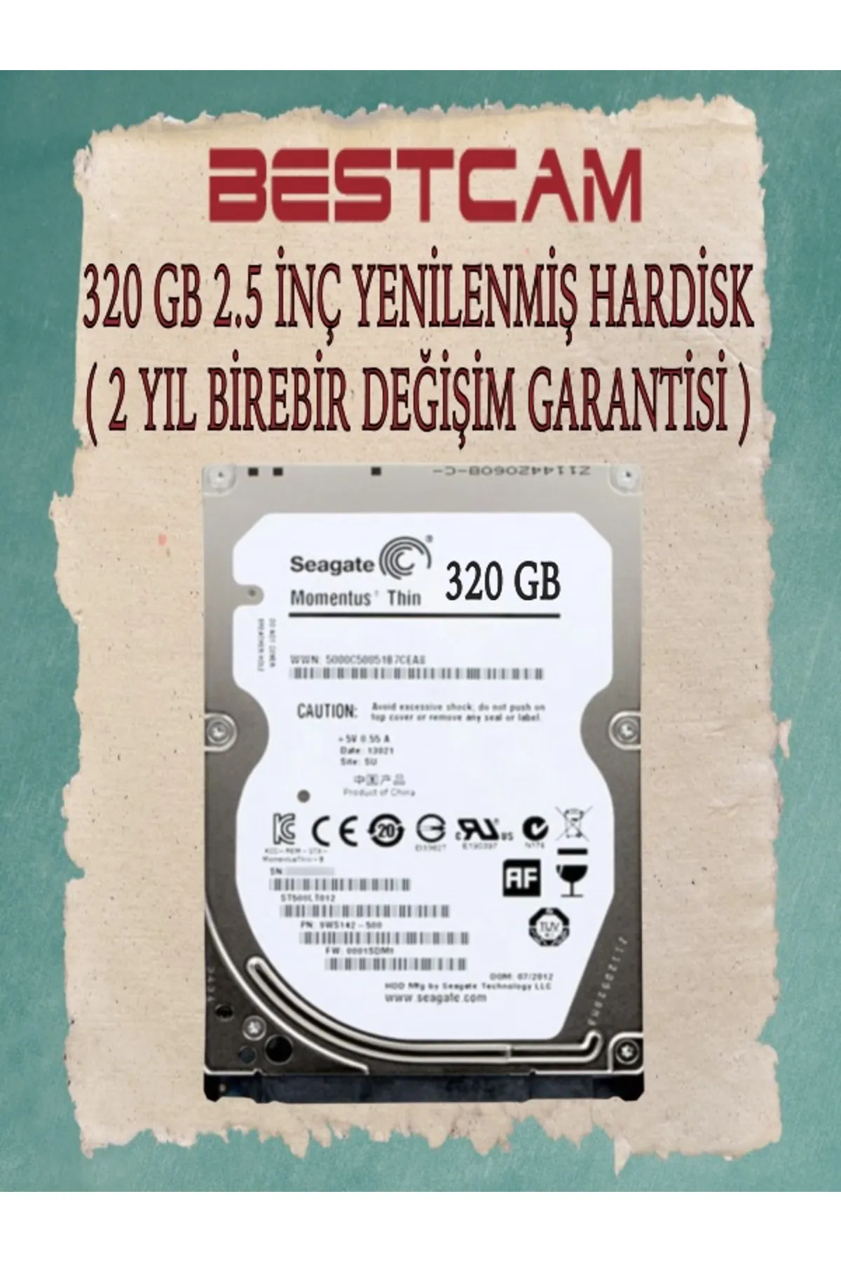 BESTCAM 320 GB 2.5 İNÇ Yenilenmiş Hard Disk 2 Yıl Birebir Değişim Garantisi