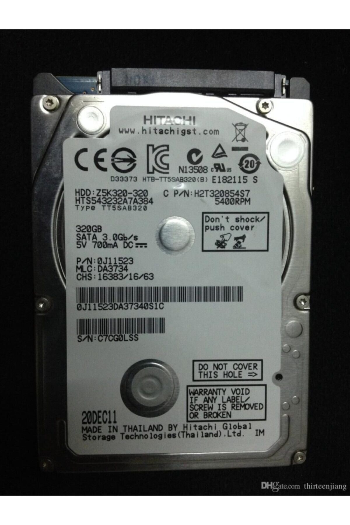 HGST 320 Gb 2.5 Inc 5400 Rpm Sata Notebook Hdd