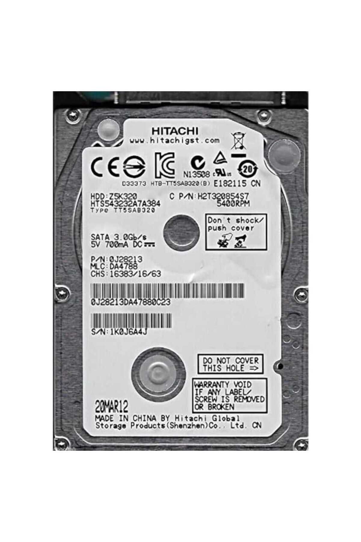 HGST 320 Gb 2.5 Inc 5400 Rpm Sata Notebook Hdd