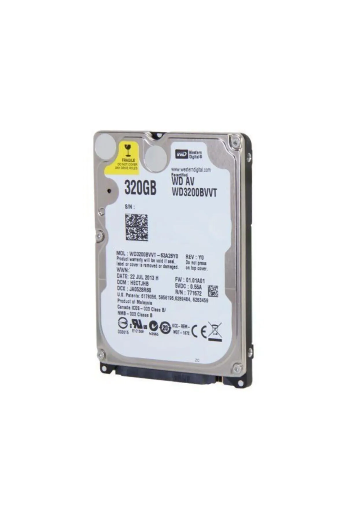 WD 320 Gb 2,5 Inc Sata 3 5400 Rpm Notebook Hdd Wd3200bvvt