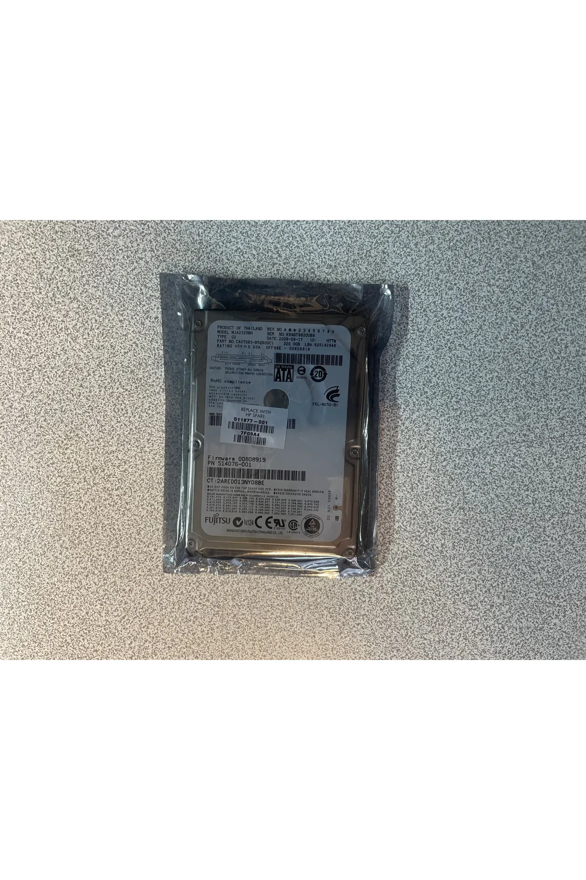 Fujitsu 320GB 2.5” 5400RPM Harddisk Laptop Bilgisayar Uyumlu Yenilenmiş MJA2320BH