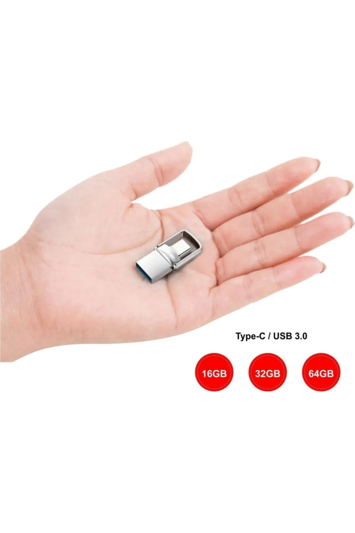 Concord 32gb 3,0 Type-c Mini Metal Otg Usb Flash Bellek