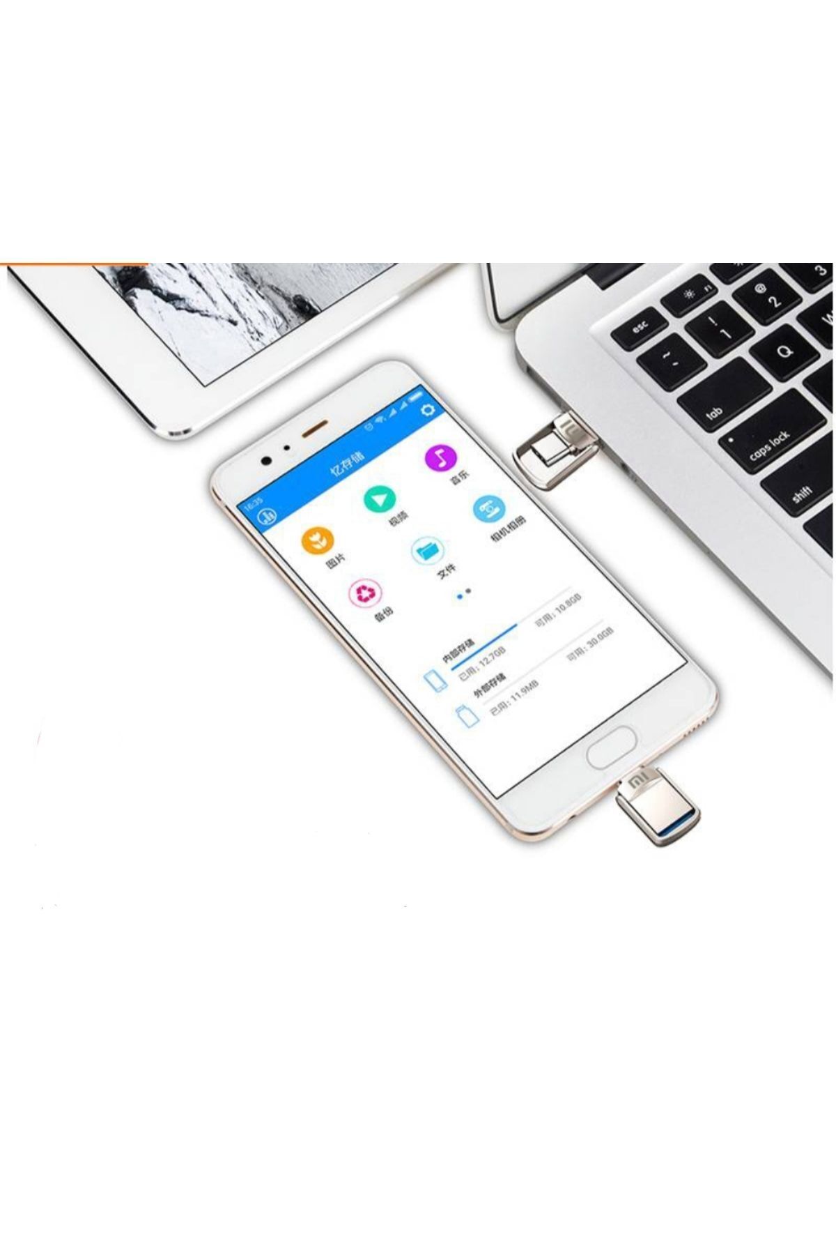 Nivda 32GB-64GB-512-1TB Type-C Flash Bellek 3.1 USB Bellek Mini Metal Dual Hem Telefona Hem Bilgisayara