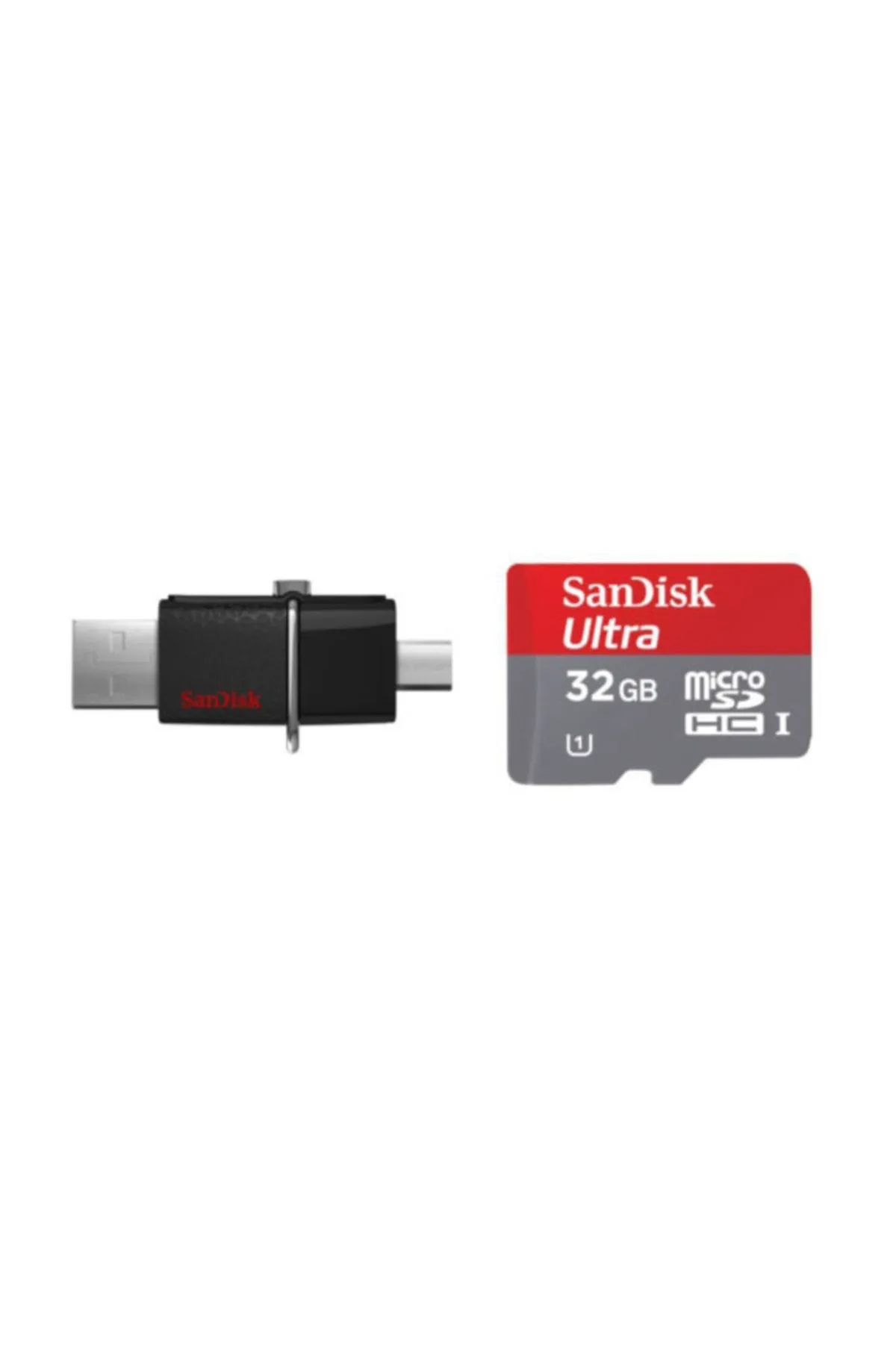 Sandisk 32GB Dual USB 3.0 OTG Bellek + Sandisk Ultra 32GB Micro SD Kart