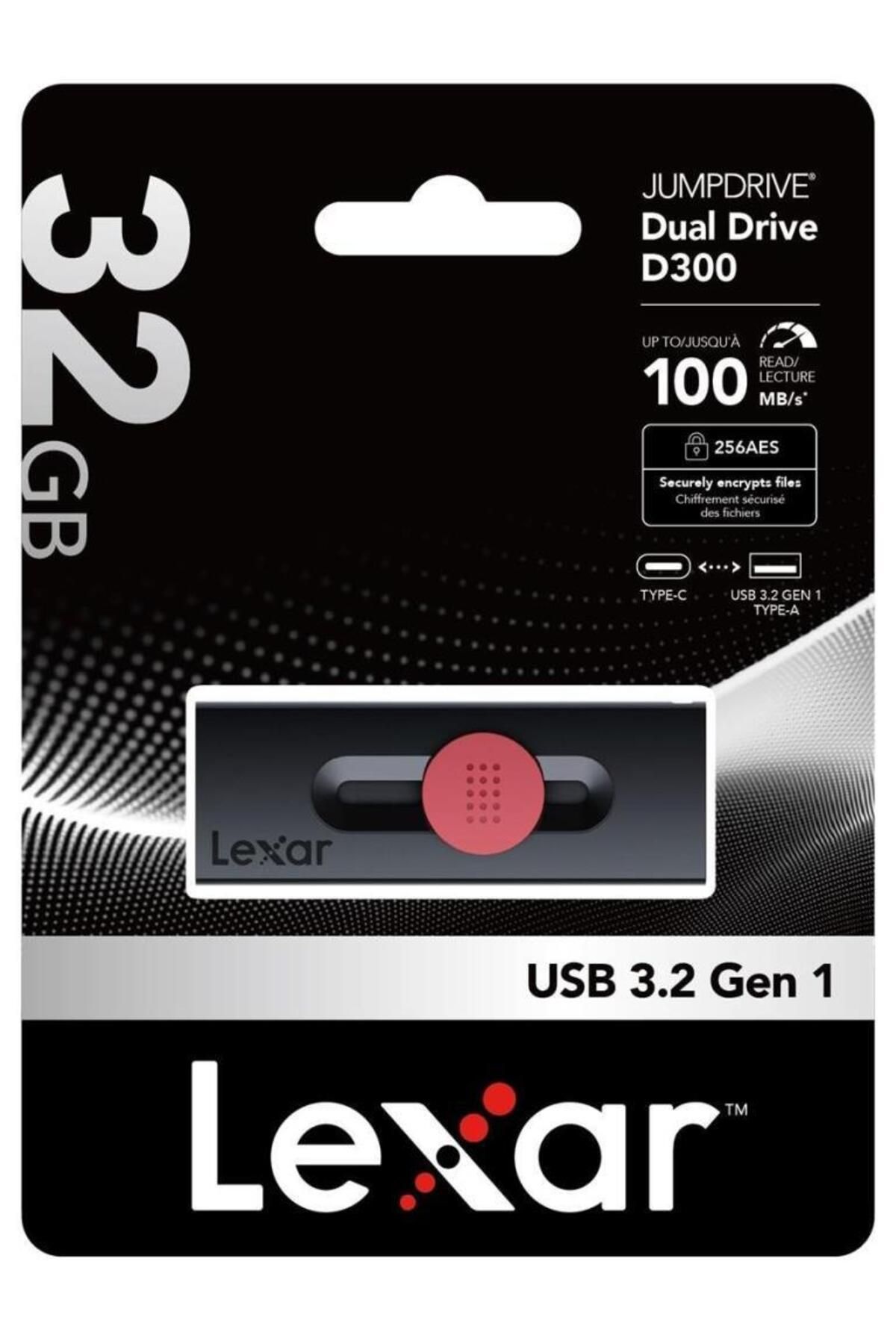 Lexar 32gb Usb Typec D300 100MB/s USB3.2 Flash Bellek