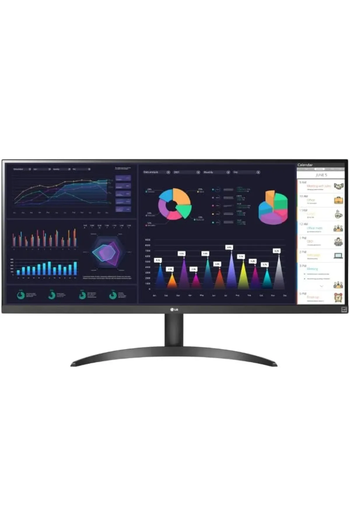 LG 34WQ500-B 34'' 100Hz Freesync IPS Monitör + Logitech M650 L Büyük Boy Kablosuz Mouse